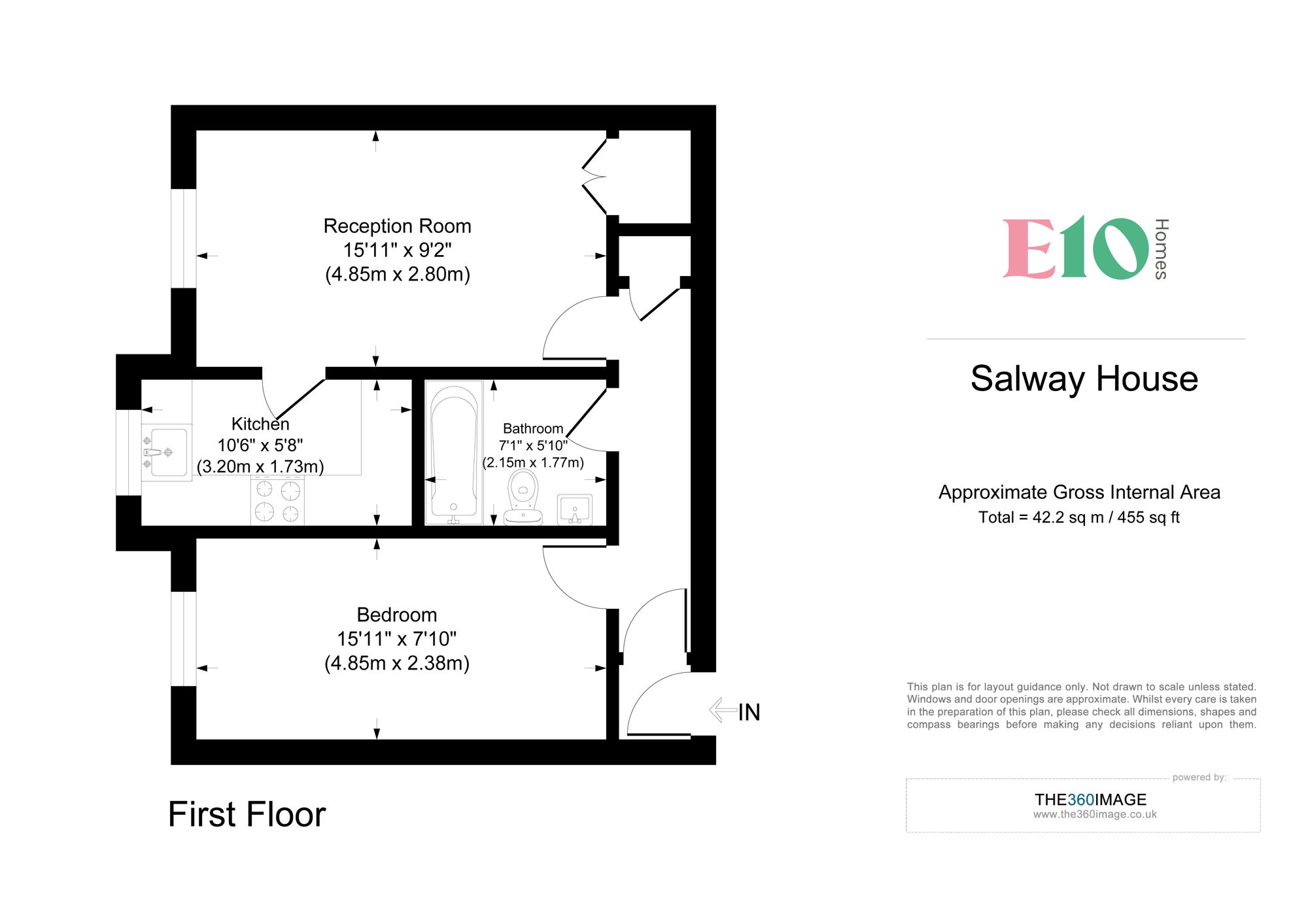1 bed flat for sale in Salway House, Thornhill Road, Leyton, E10 - Property floorplan