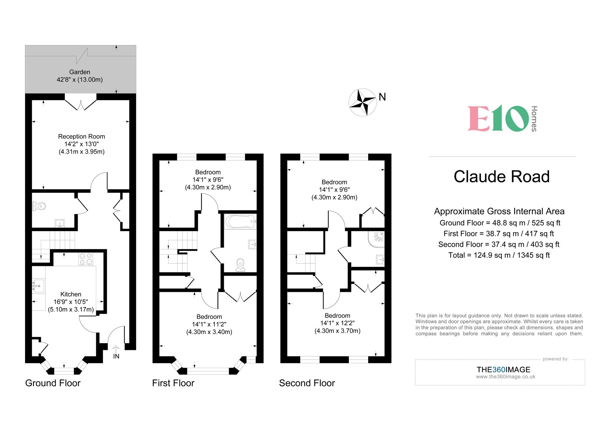 4 bed terraced house for sale in Claude Road, London - Property floorplan