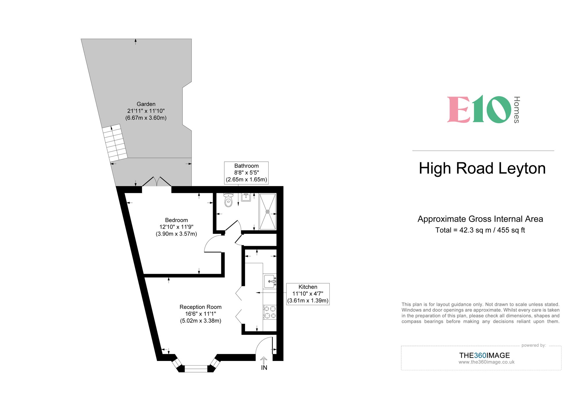 1 bed flat for sale in High Road Leyton, Leyton, E10 - Property floorplan