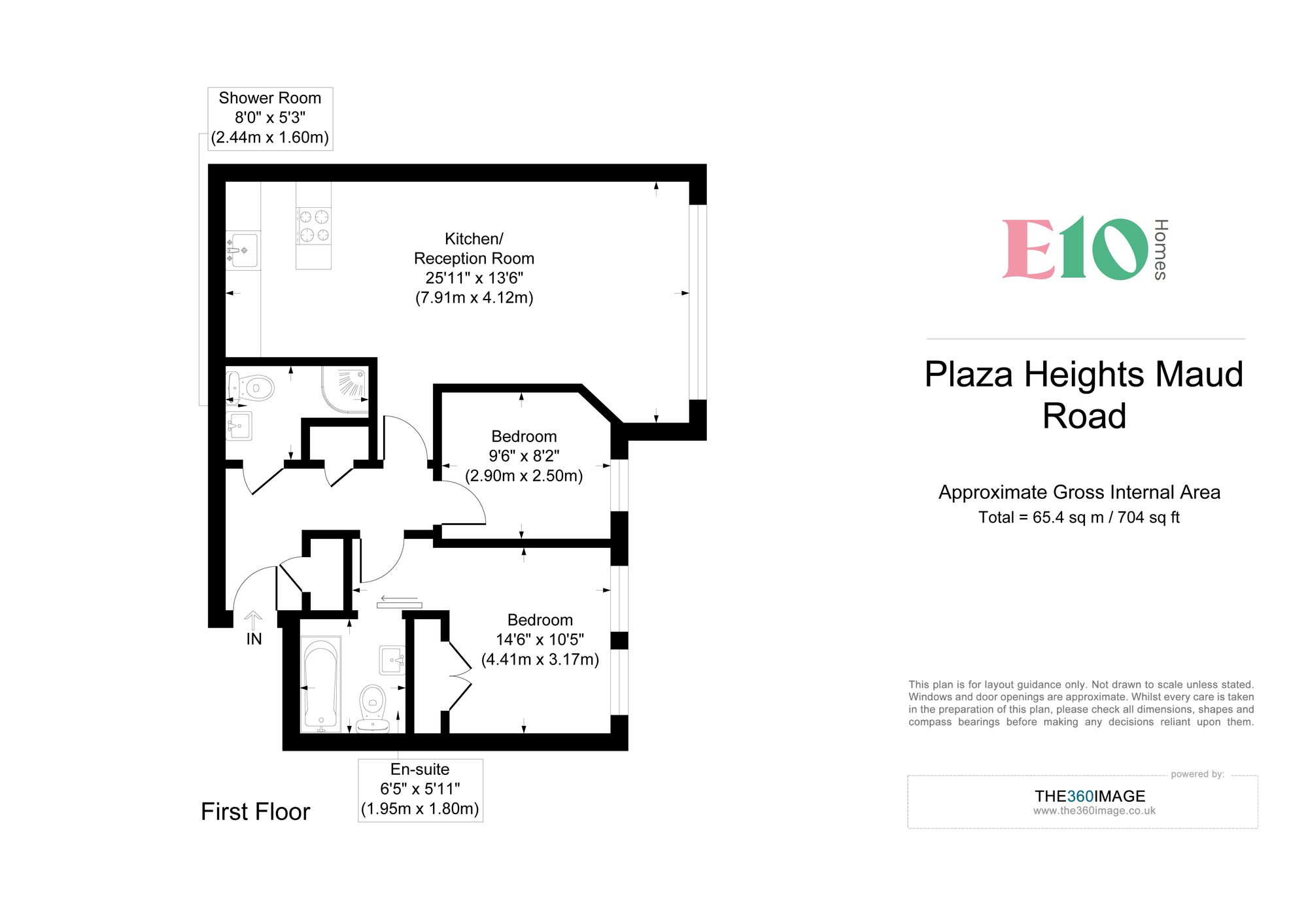 2 bed flat for sale in Maud Road, Plaza Heights, E10 - Property floorplan