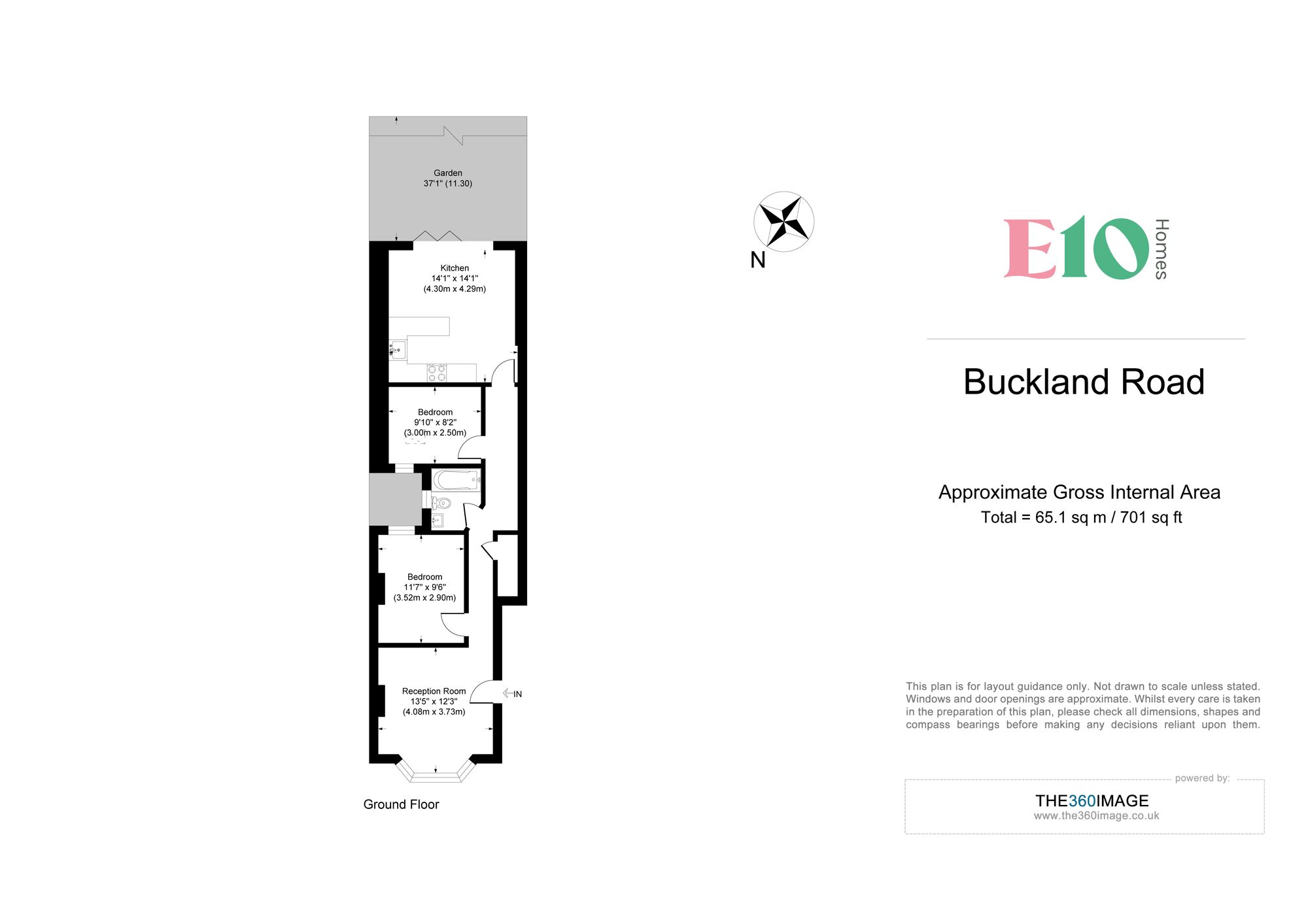 2 bed flat to rent in Buckland Road, London - Property floorplan