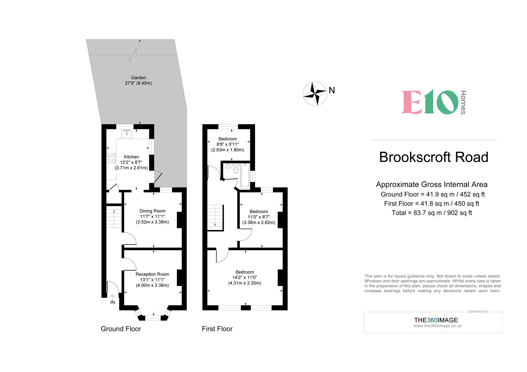 2 bed terraced house for sale in Brookscroft Road, London - Property floorplan