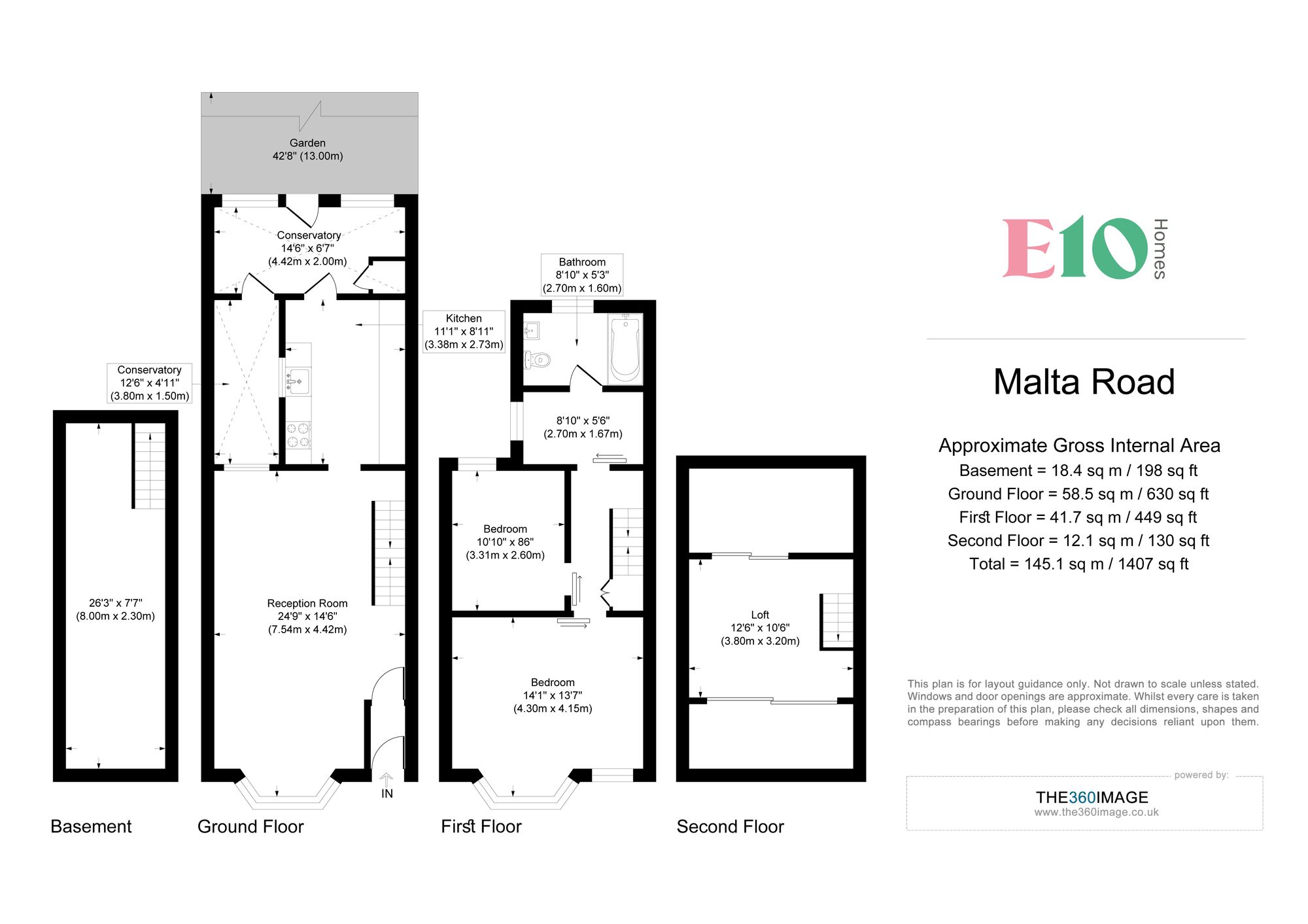 2 bed terraced house for sale in Malta Road, London, E10 - Property floorplan