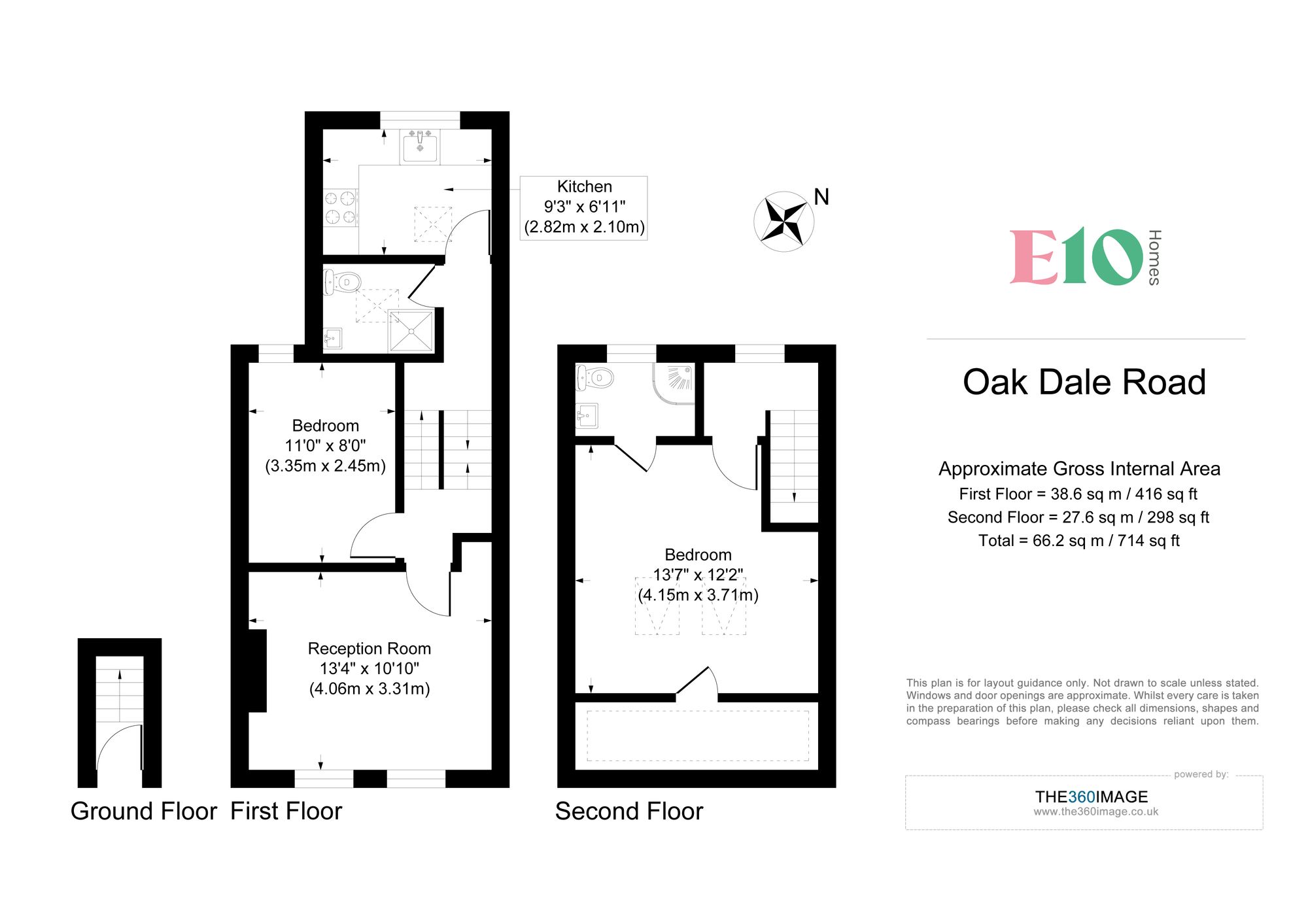 2 bed flat for sale in Oakdale Road, London - Property floorplan