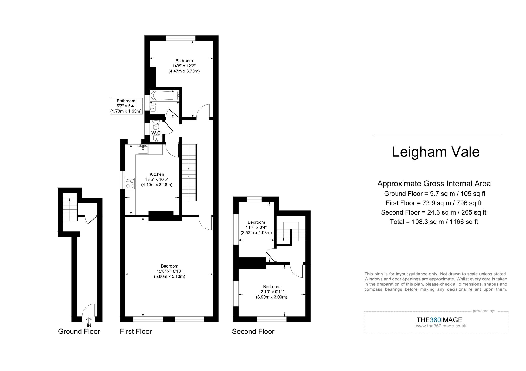 3 bed flat for sale in Leigham Vale, London, SW16 - Property floorplan