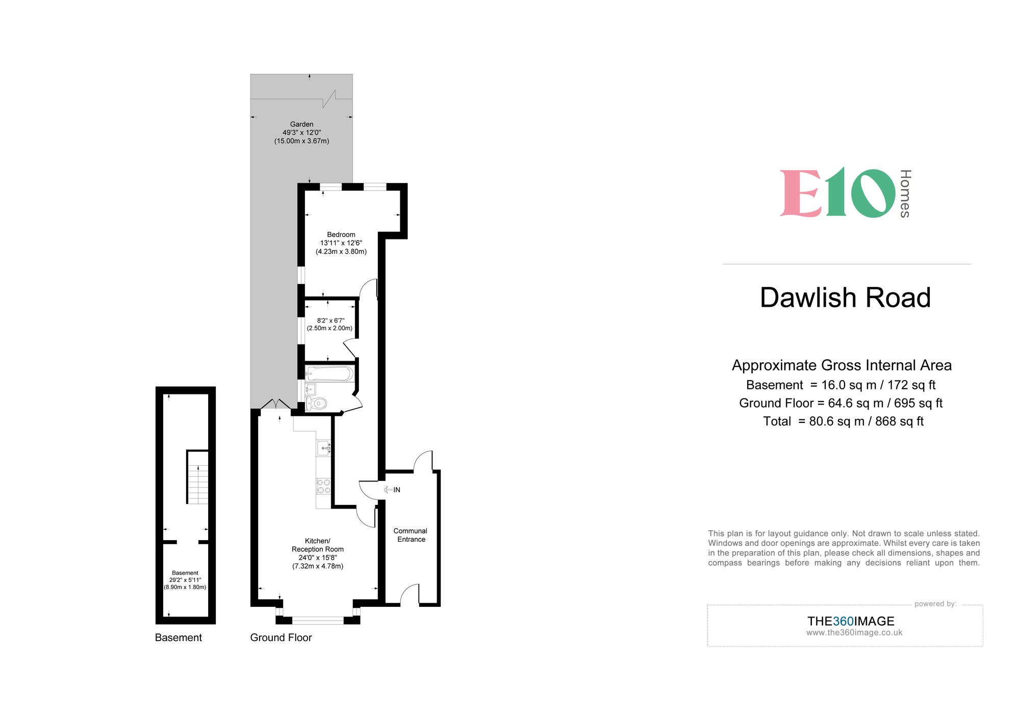 2 bed flat for sale in Dawlish Road, London - Property floorplan