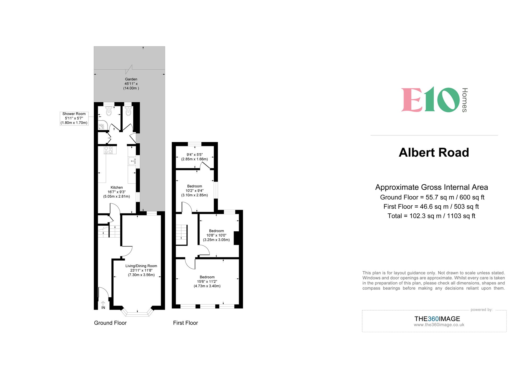 3 bed mid-terraced house for sale in Albert Road, Leyton, E10 - Property floorplan