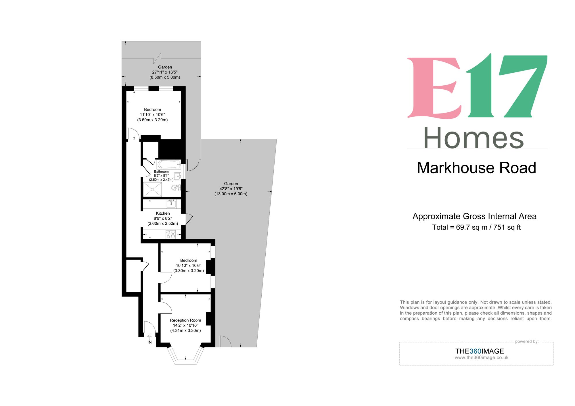 2 bed flat for sale in Markhouse Road, Walthamstow, E17 - Property floorplan