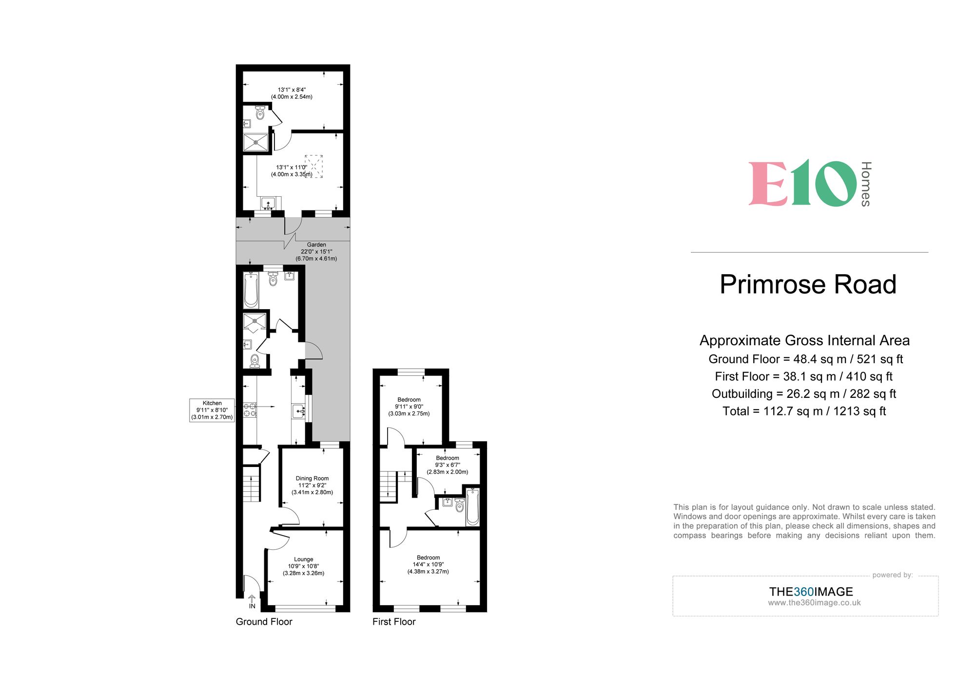 3 bed mid-terraced house for sale in Primrose Road, Leyton, E10 - Property floorplan