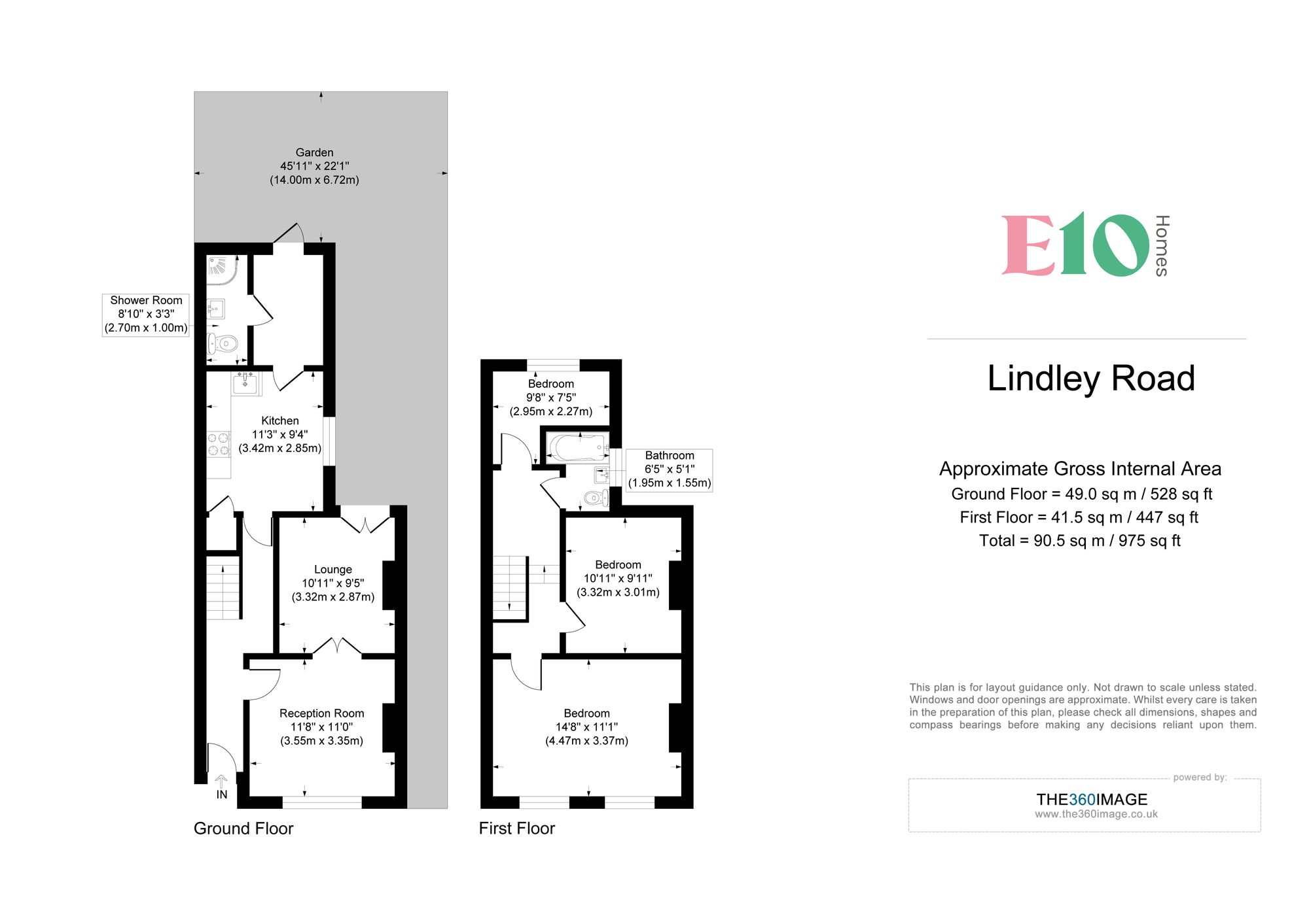 3 bed end of terrace house for sale in Lindley Road, London, E10 - Property floorplan