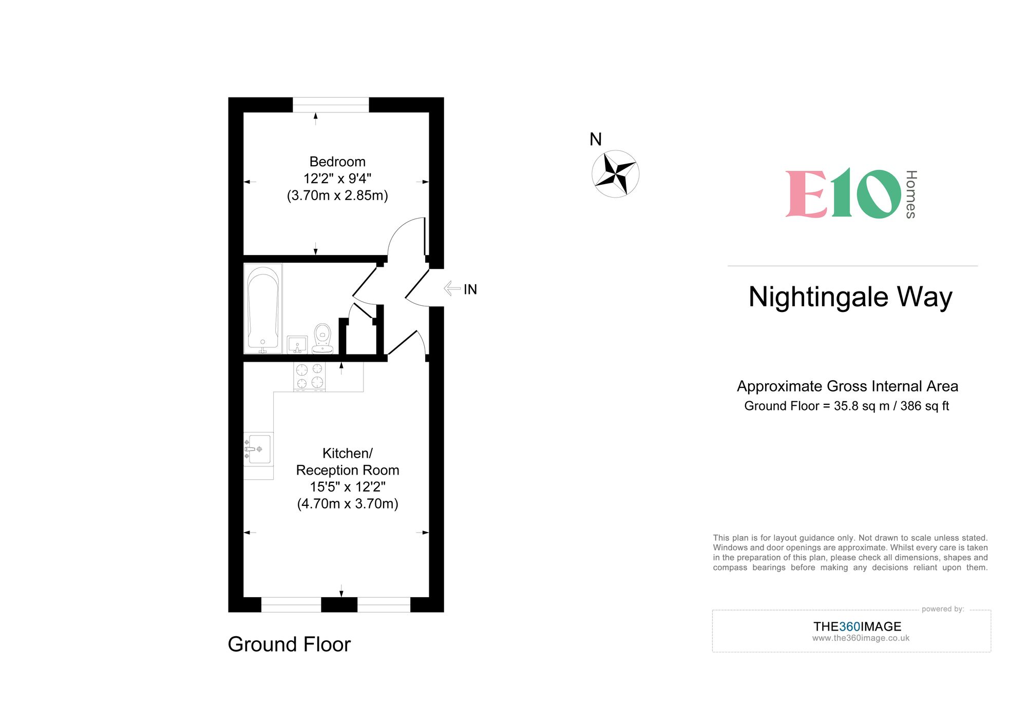 1 bed apartment for sale in Nightingale Way, London - Property floorplan