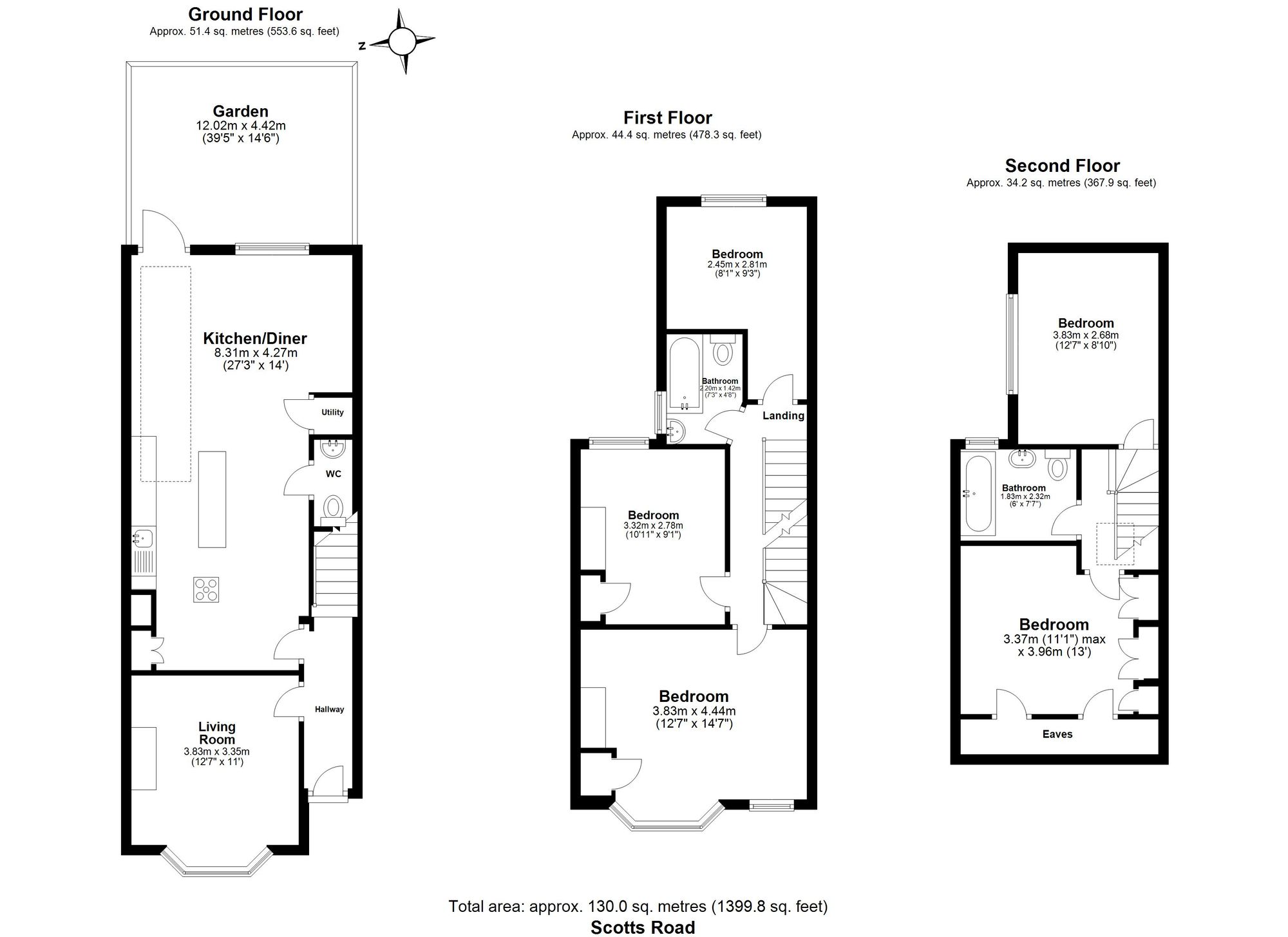 5 bed terraced house for sale in Scotts Road, London - Property floorplan