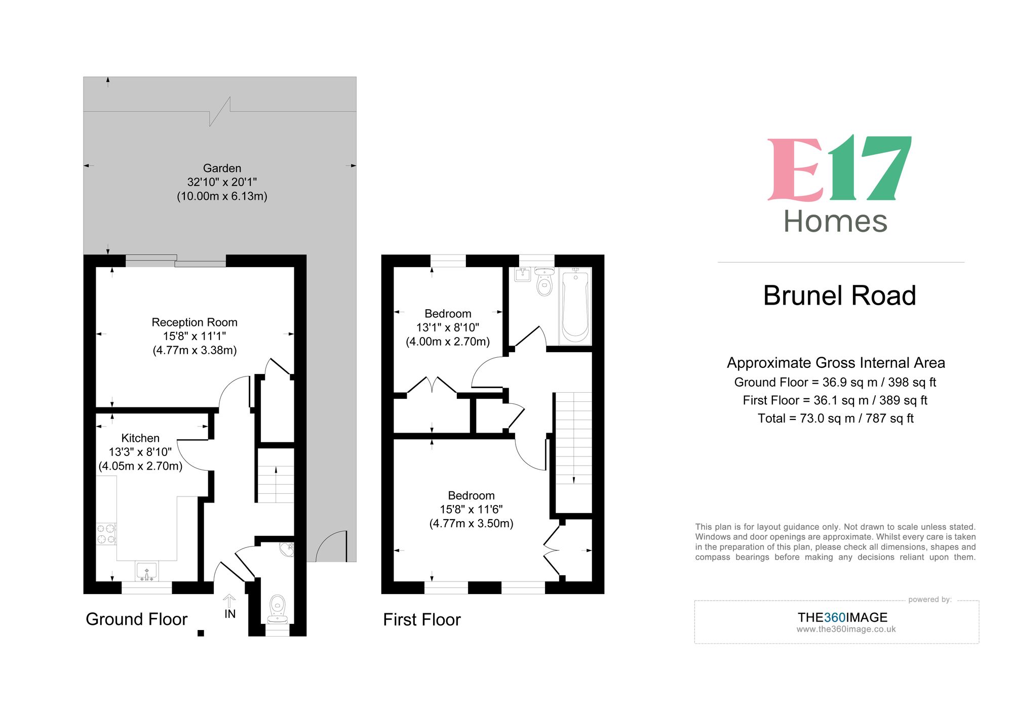 2 bed semi-detached house for sale in Brunel Road, Walthamstow, E17 - Property floorplan