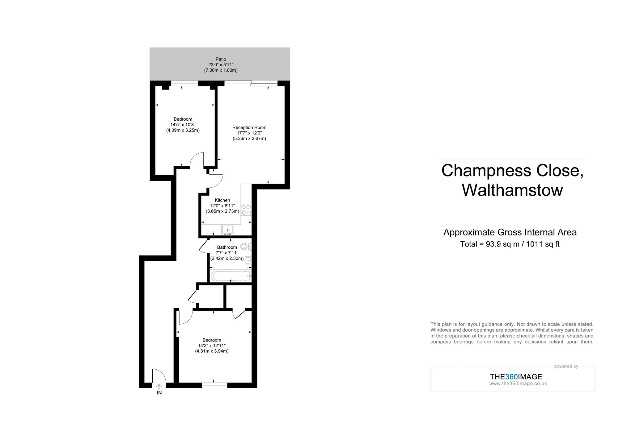 2 bed apartment for sale in Champness Close, London, E17 - Property floorplan