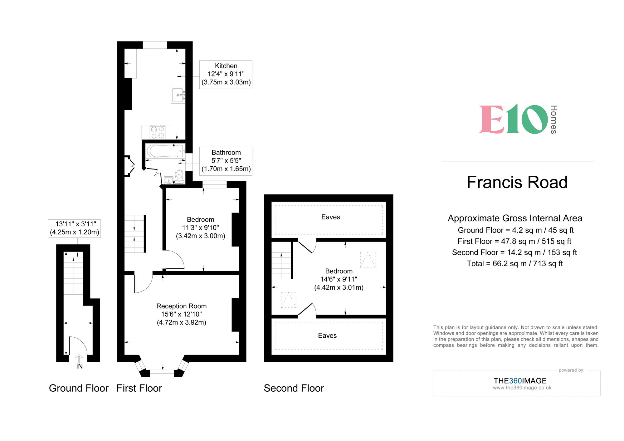 2 bed flat for sale in Francis Road, Leyton, E10 - Property floorplan