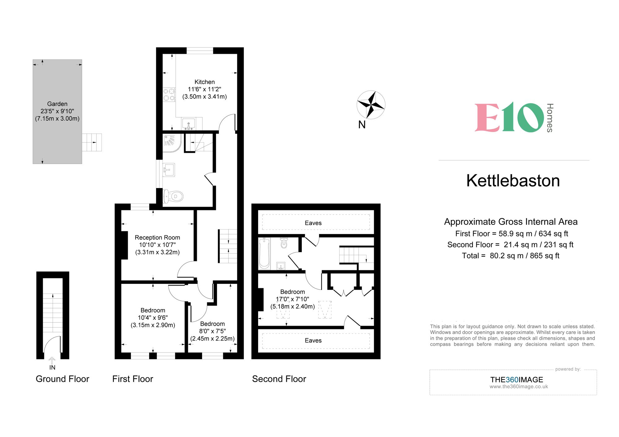 3 bed flat for sale in Kettlebaston Road, London - Property floorplan