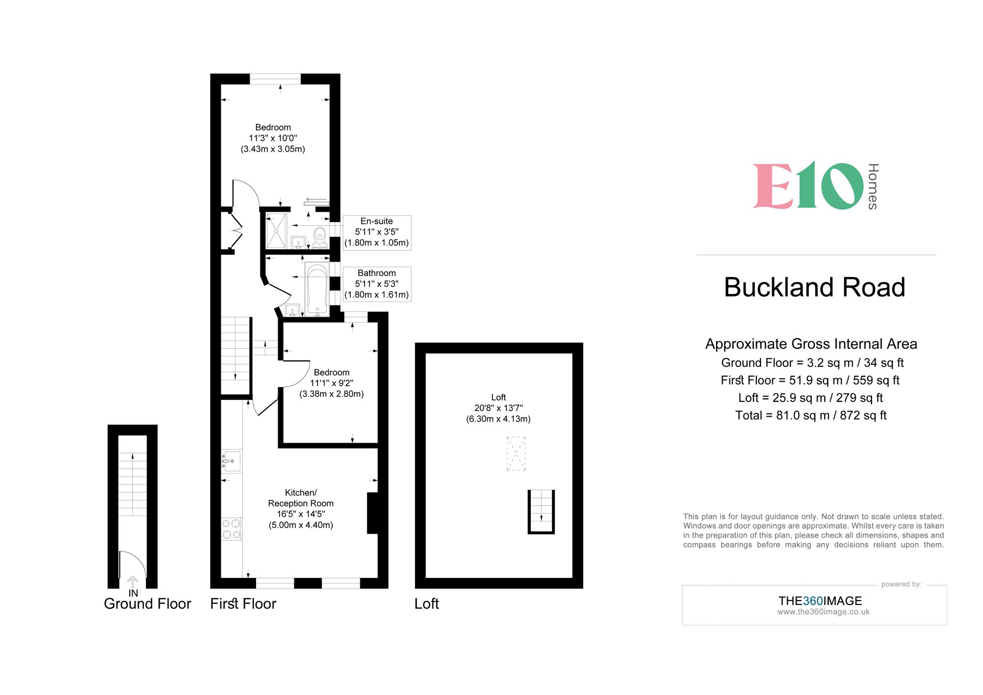 2 bed flat for sale in Buckland Road, London, E10 - Property floorplan