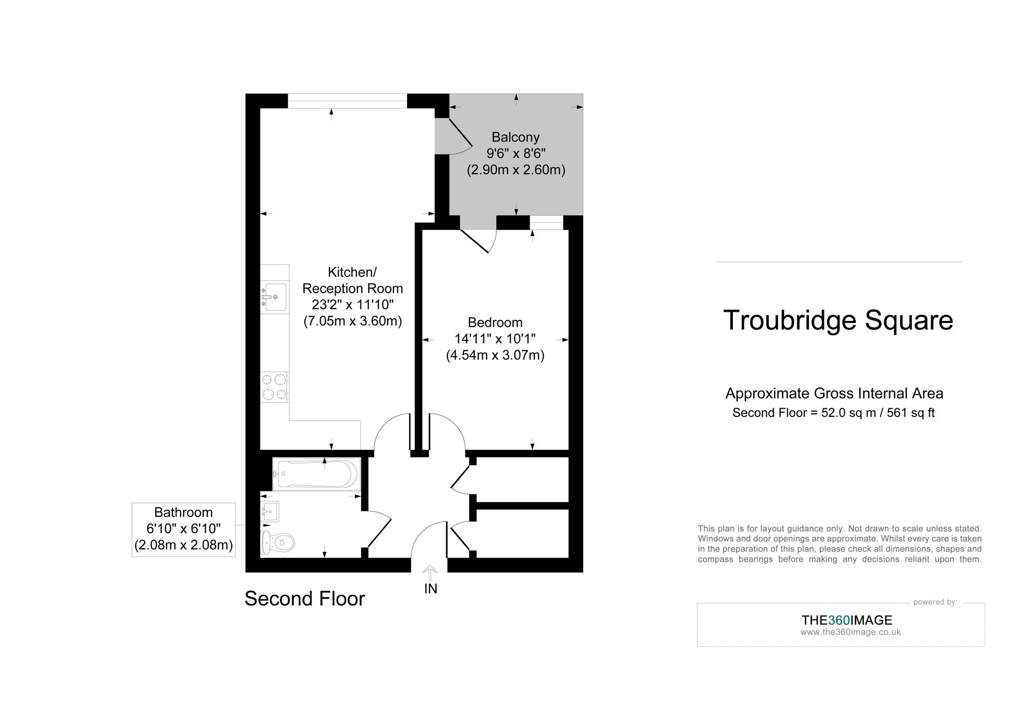 1 bed apartment for sale in Braithwaite House, Walthamstow, E17 - Property floorplan