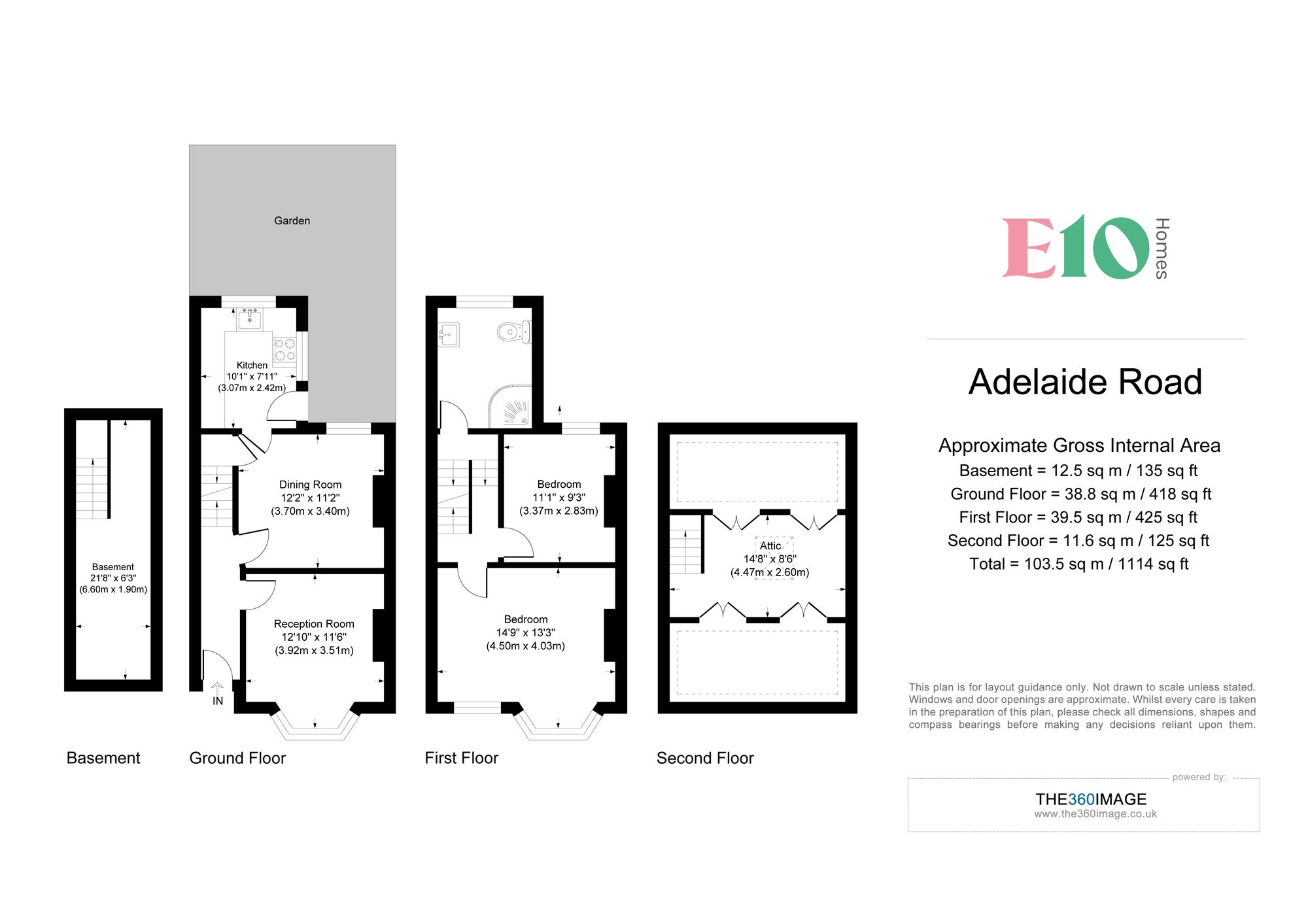 2 bed terraced house for sale in Adelaide Road, London - Property floorplan