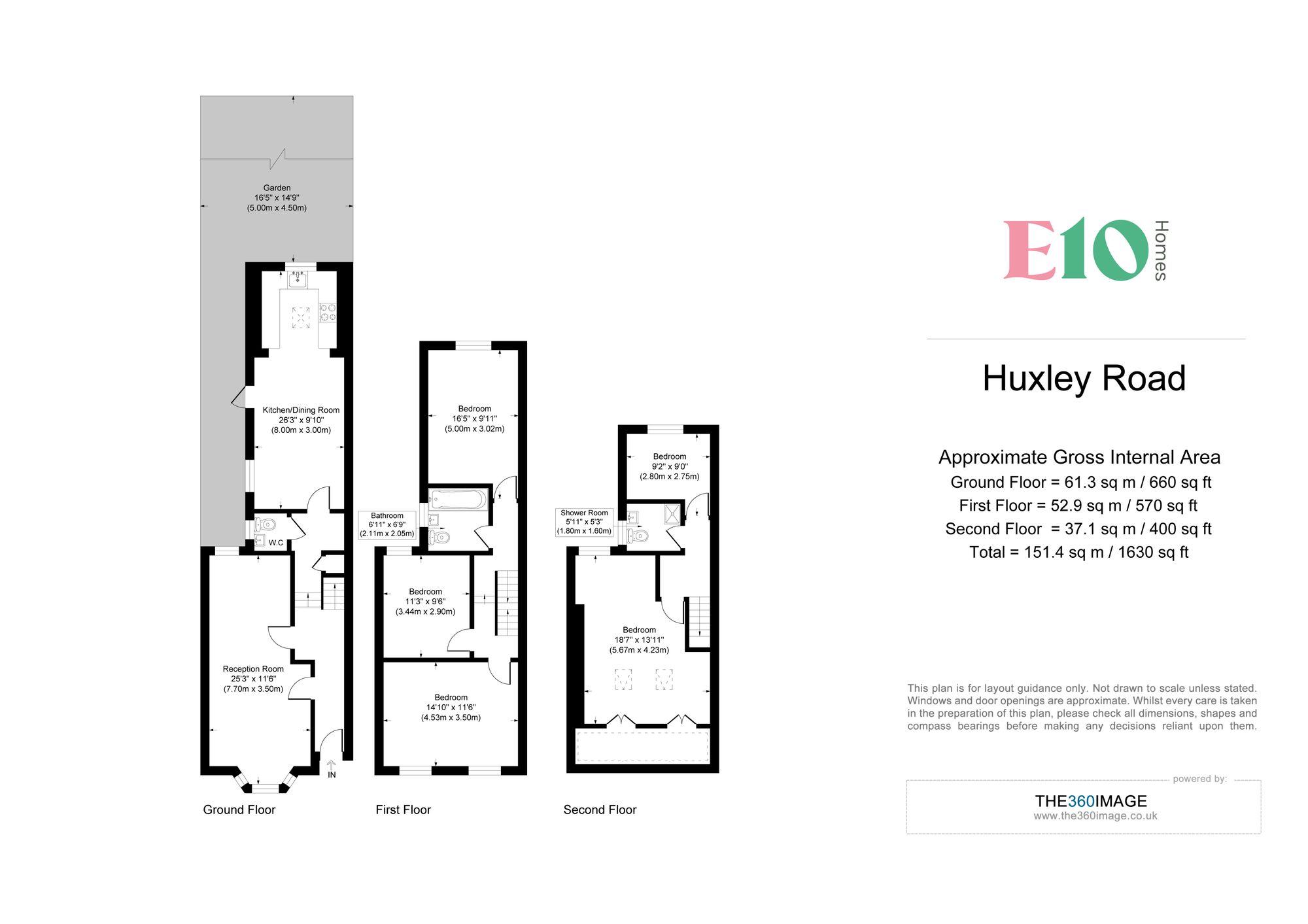 5 bed mid-terraced house for sale in Huxley Road, London, E10 - Property floorplan