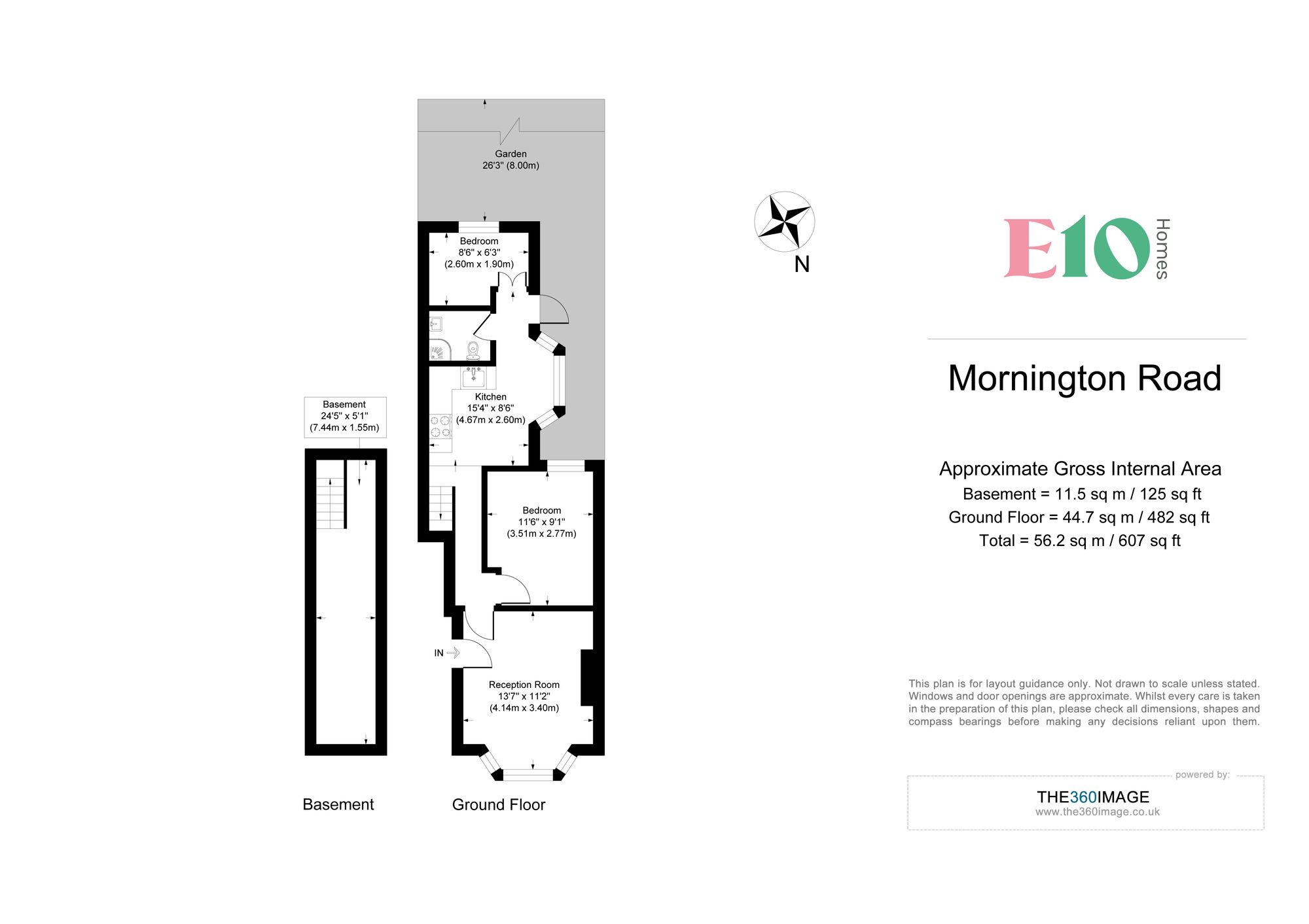 2 bed flat for sale in Mornington Road, London - Property floorplan