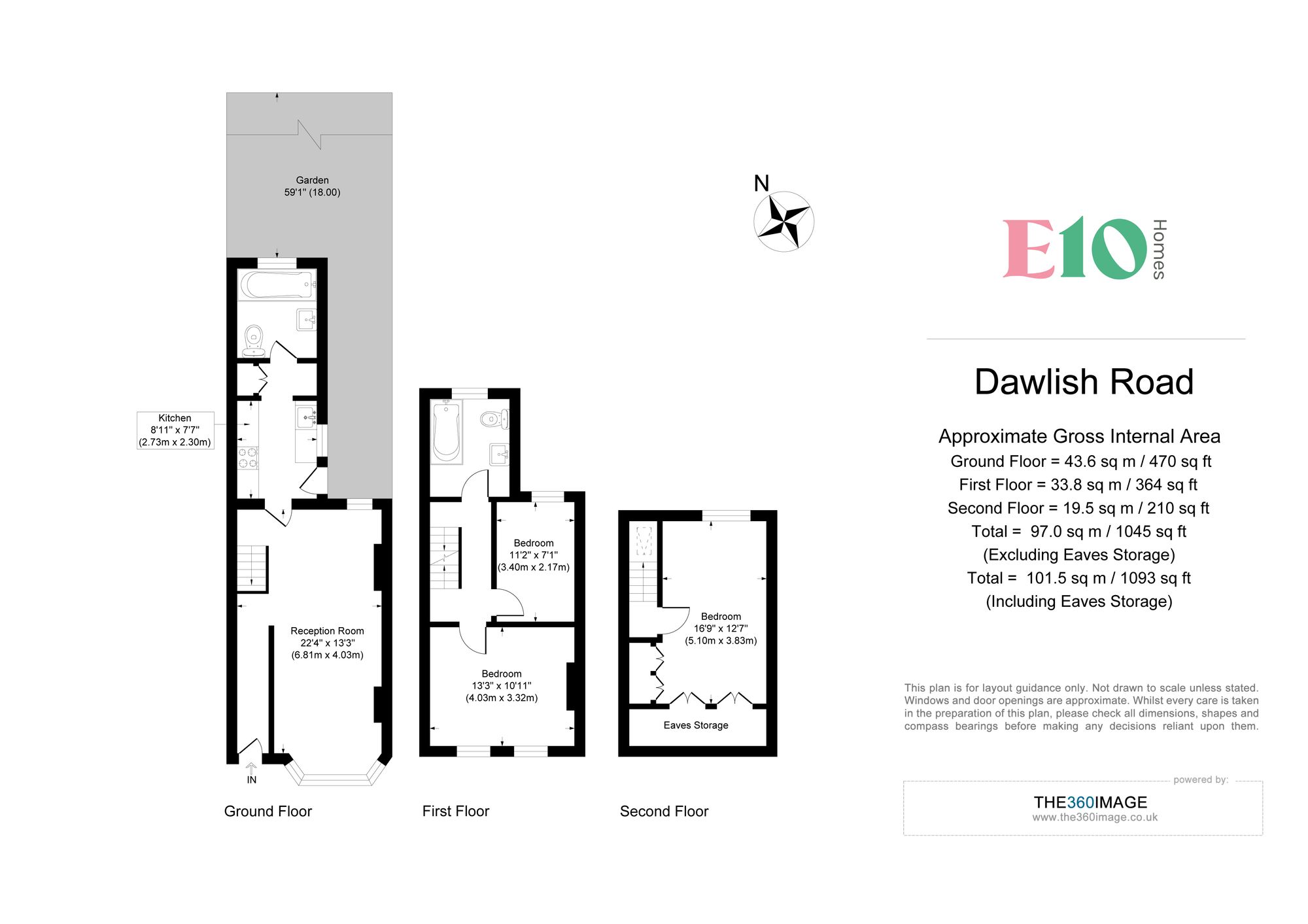 3 bed house to rent in Dawlish Road, London - Property floorplan