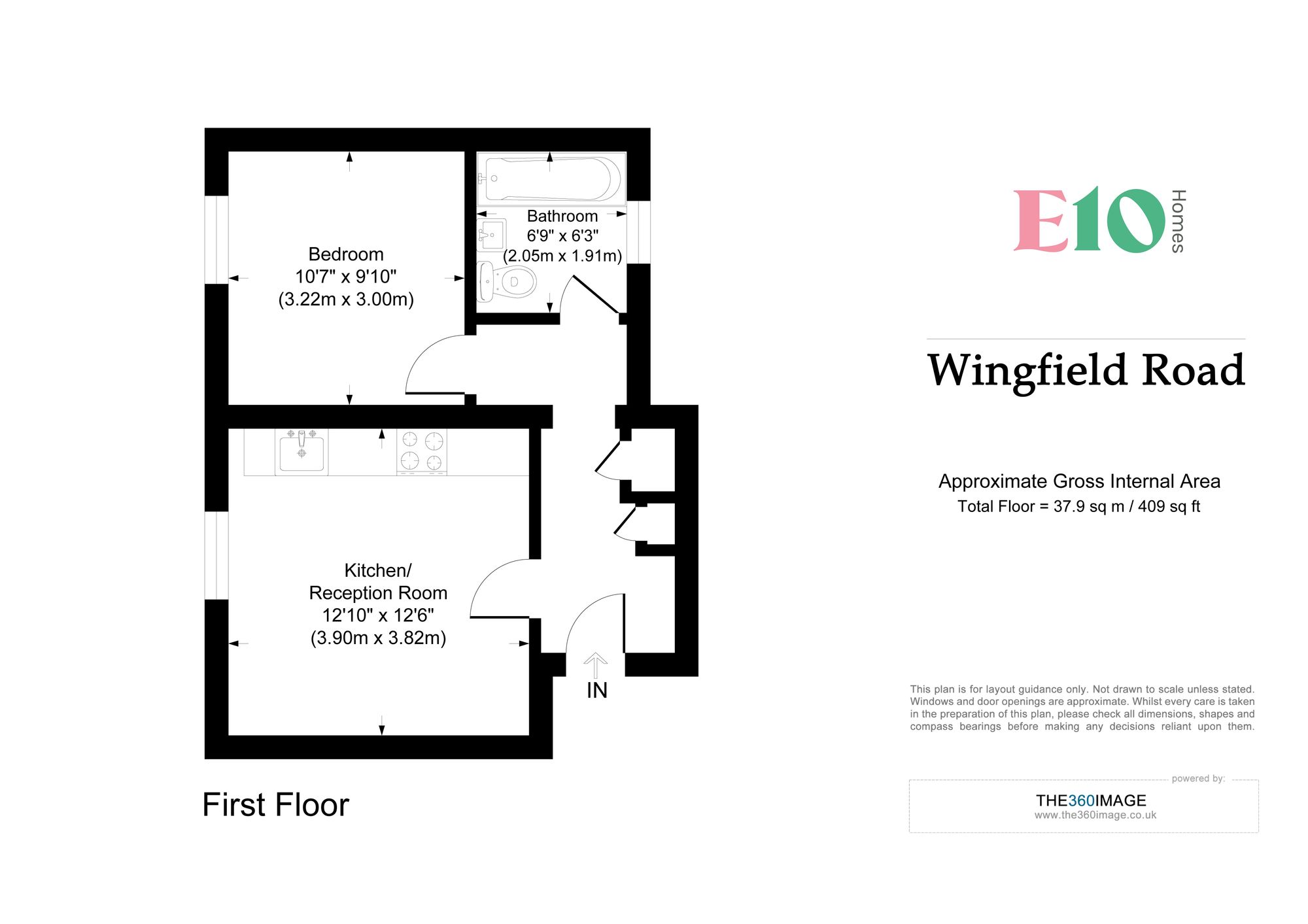 1 bed flat for sale in Wingfield Road, London, E15 - Property floorplan