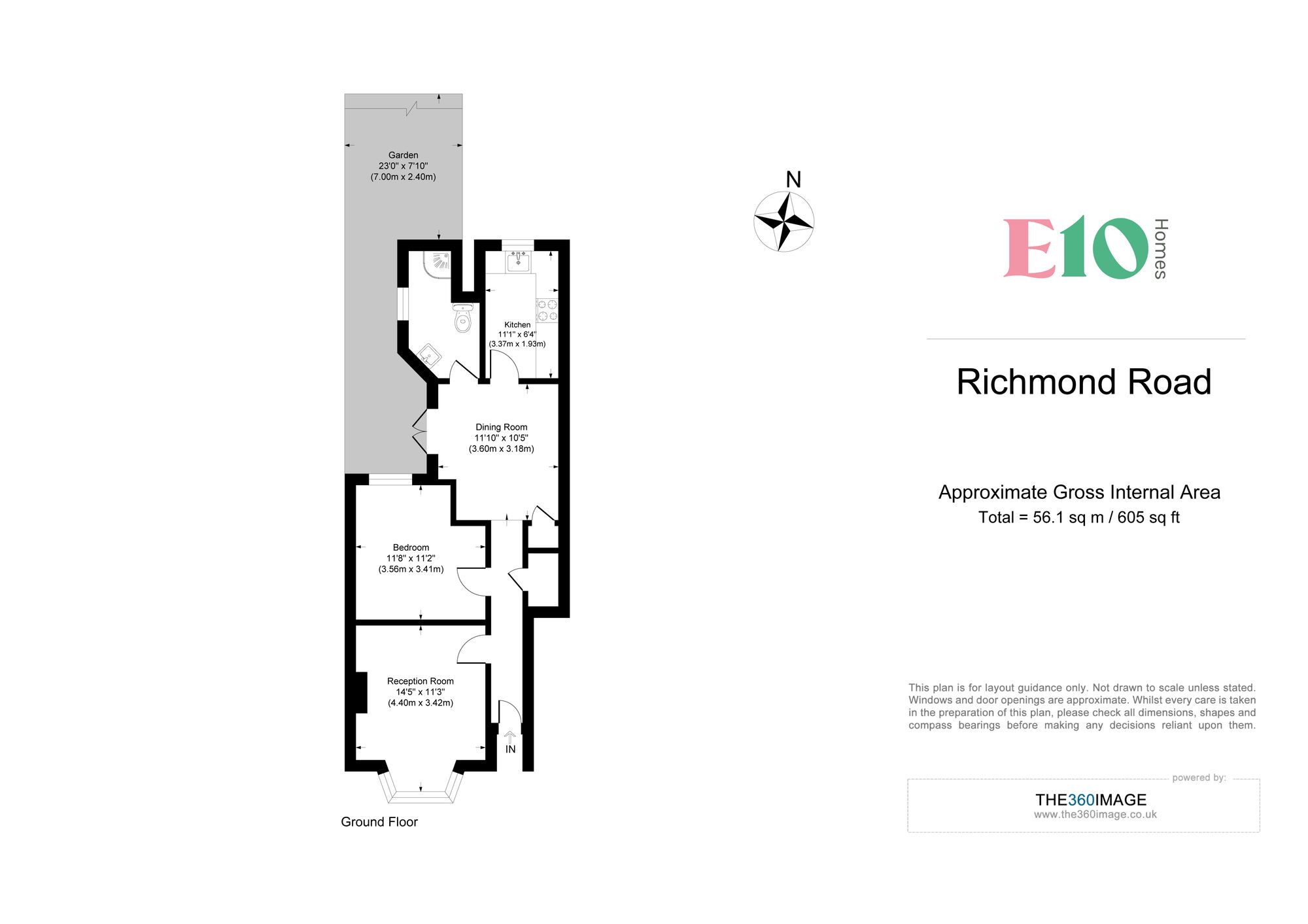 2 bed flat for sale in Richmond Road, London - Property floorplan