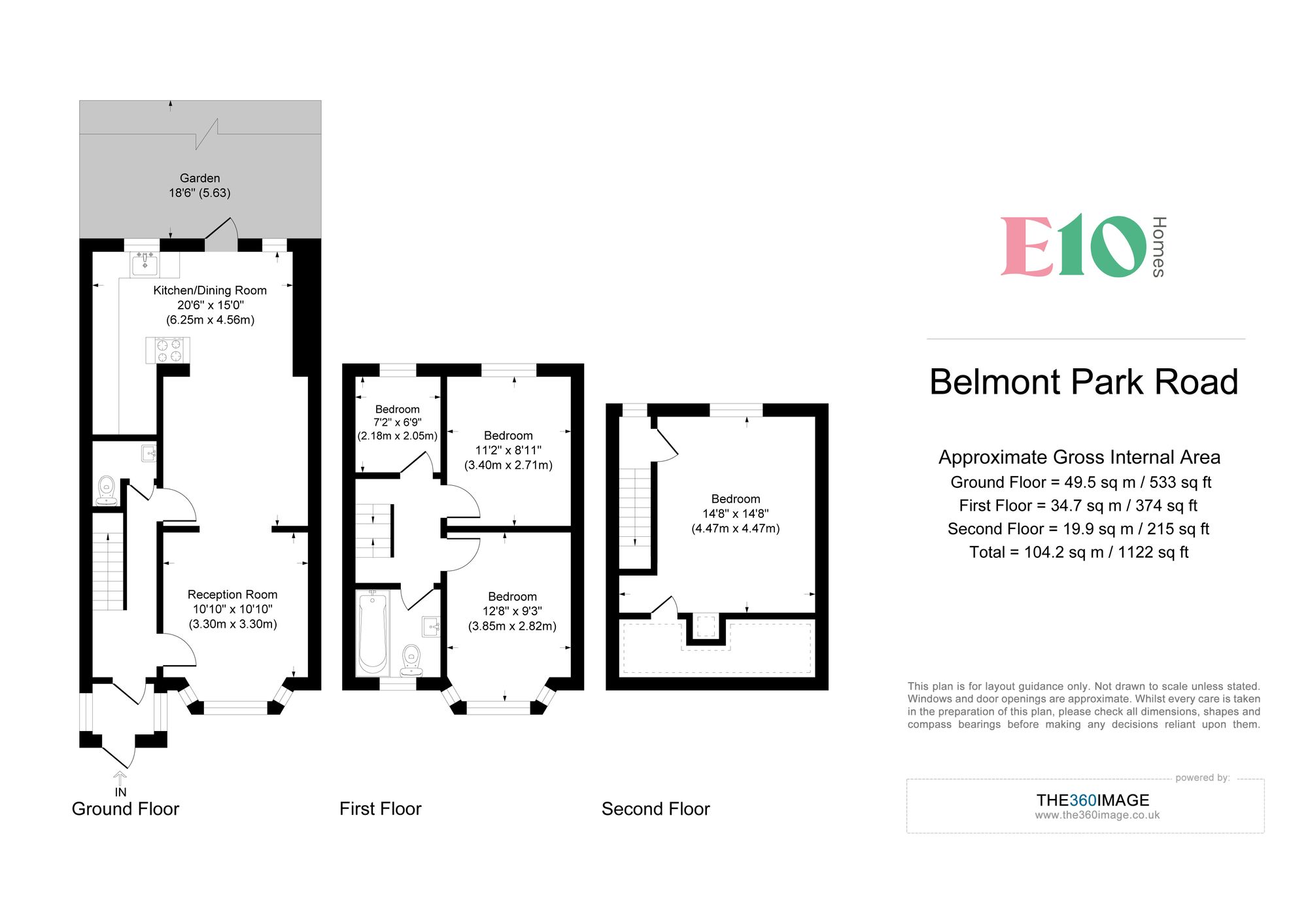 4 bed terraced house for sale in Belmont Park Road, London - Property floorplan