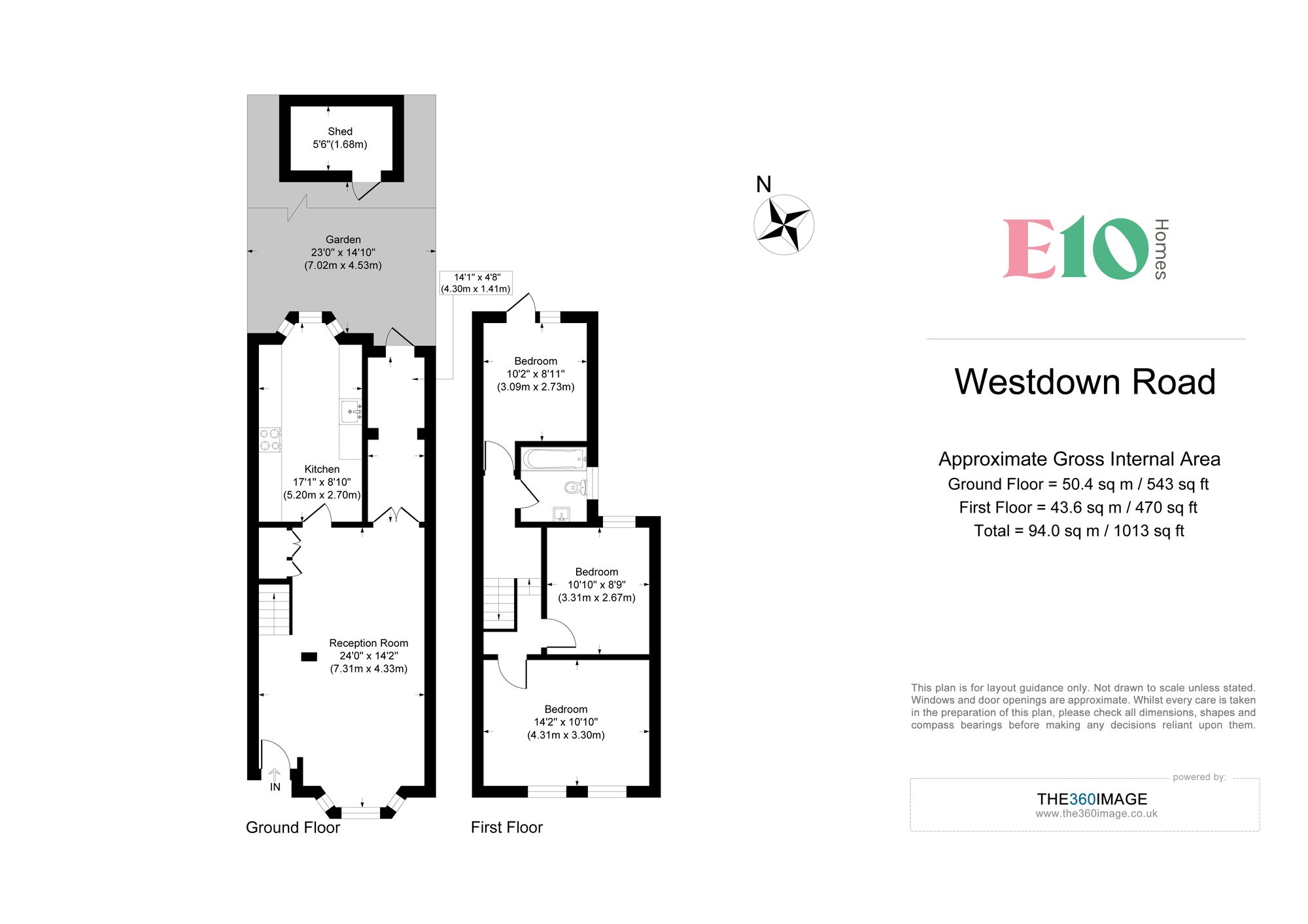 3 bed terraced house for sale in Westdown Road, London - Property floorplan