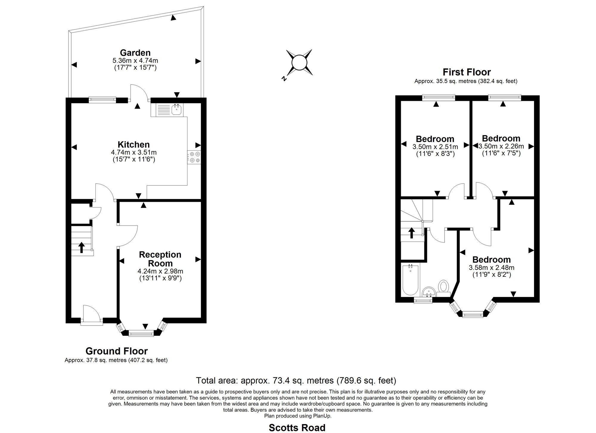 3 bed semi-detached house for sale in Scotts Road, London - Property floorplan