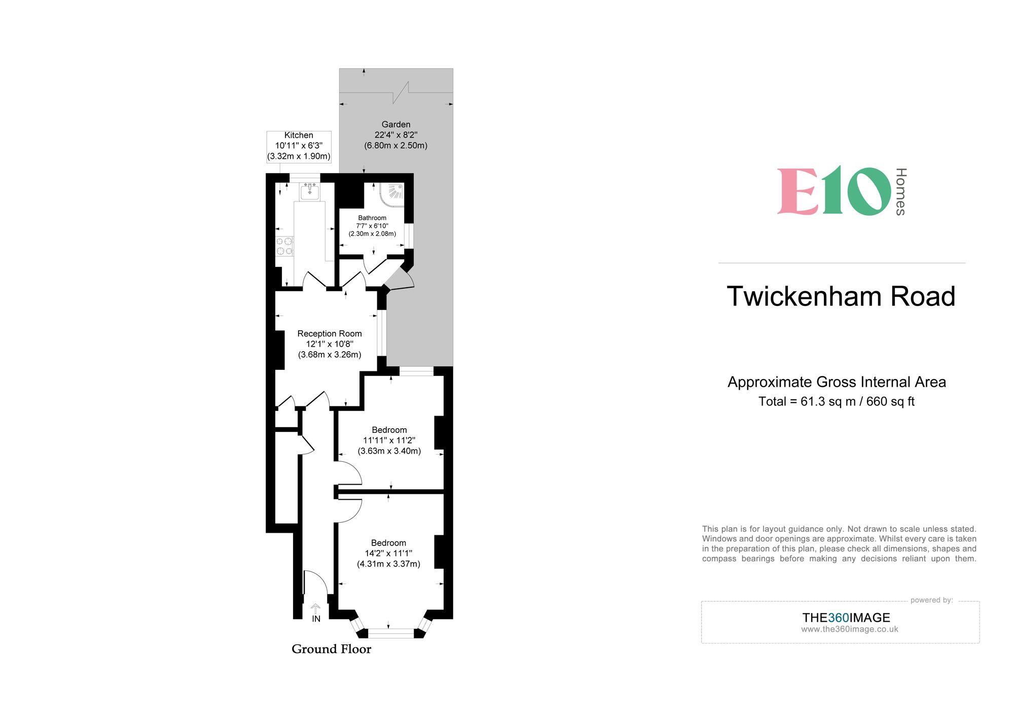 2 bed flat for sale in Twickenham Road, Leytonstone, E11 - Property floorplan