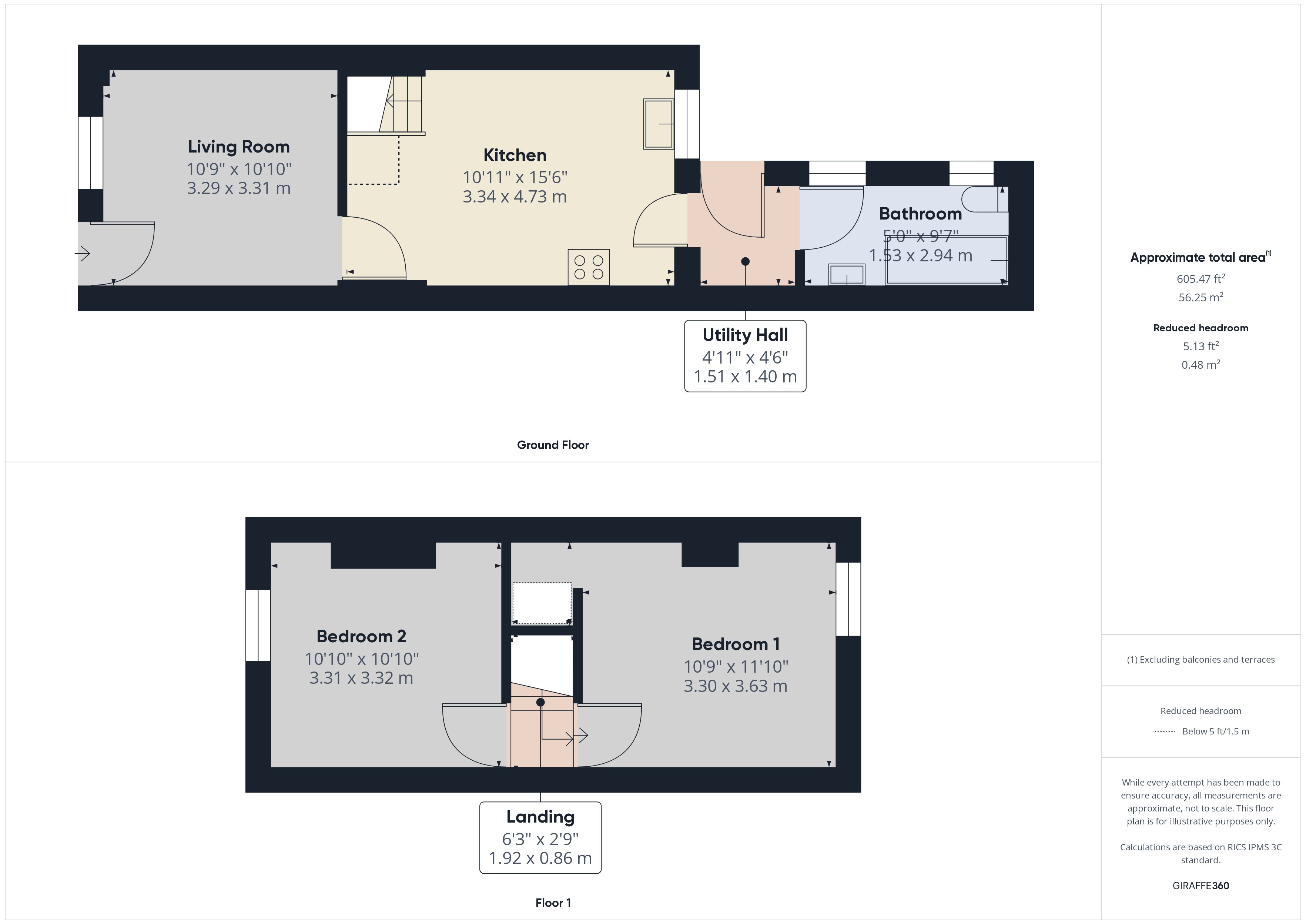 2 bed terraced house to rent in George Street, Fenton - Property floorplan