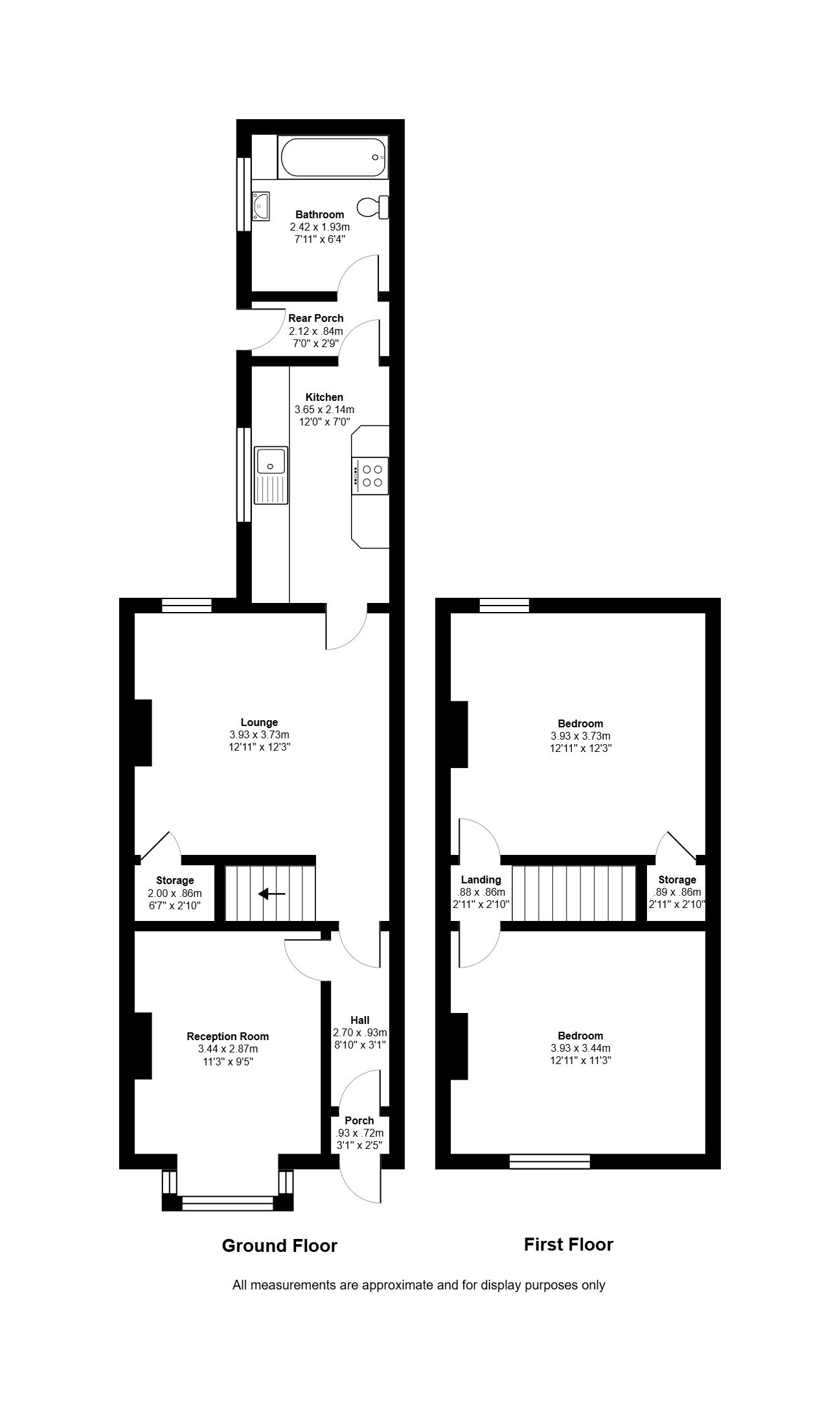 2 bed house to rent in Ashfield New Road, Newcastle under Lyme - Property floorplan