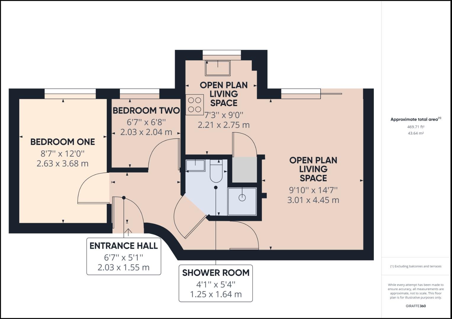 2 bed flat to rent in Windsor  Court, Stoke-on-Trent - Property floorplan