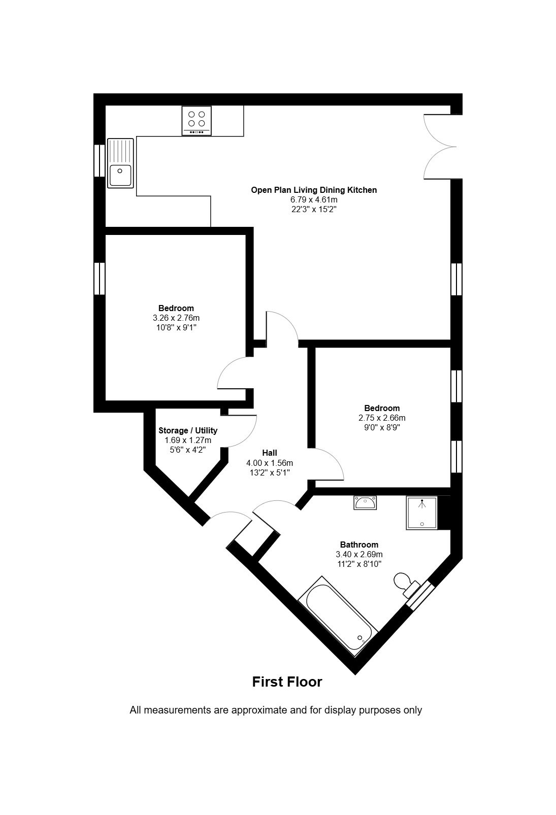 2 bed flat to rent in Elton  Court, Burslem - Property floorplan