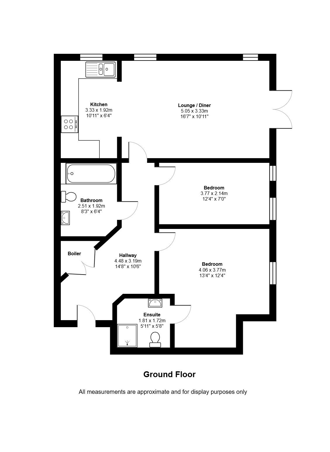 2 bed flat for sale in Wilton  Court, Hanley - Property floorplan