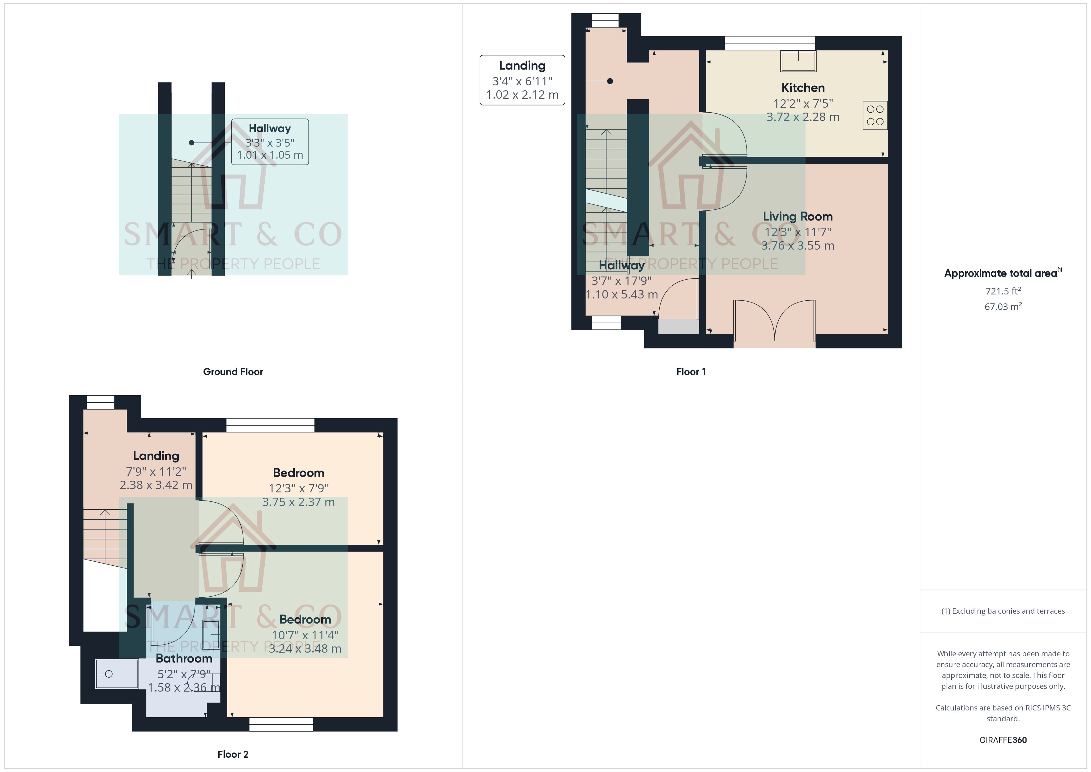 2 bed flat for sale in Bridgewater Court, Etruria - Property floorplan