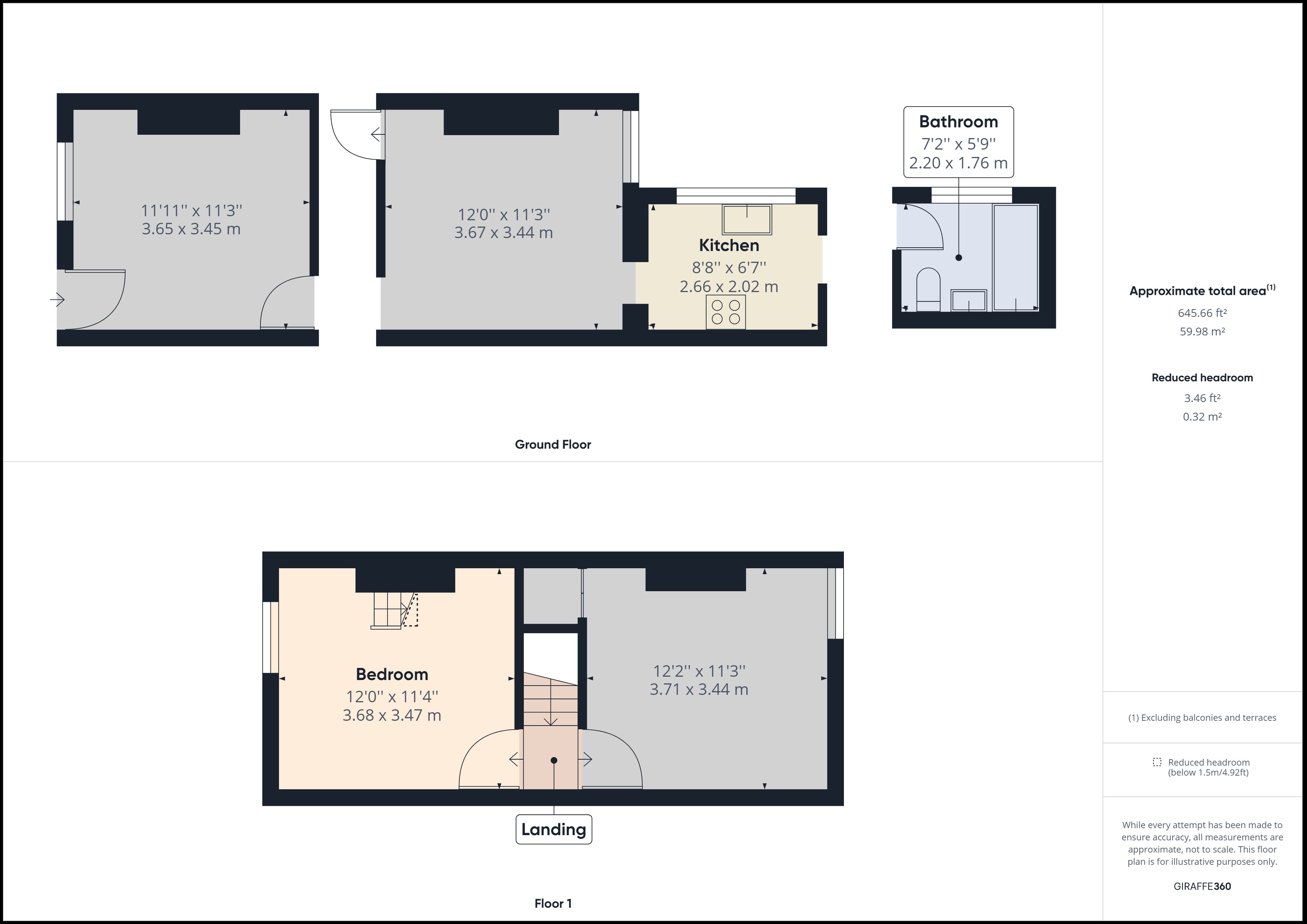 2 bed terraced house for sale in Fletcher Road, Stoke-on-Trent - Property floorplan