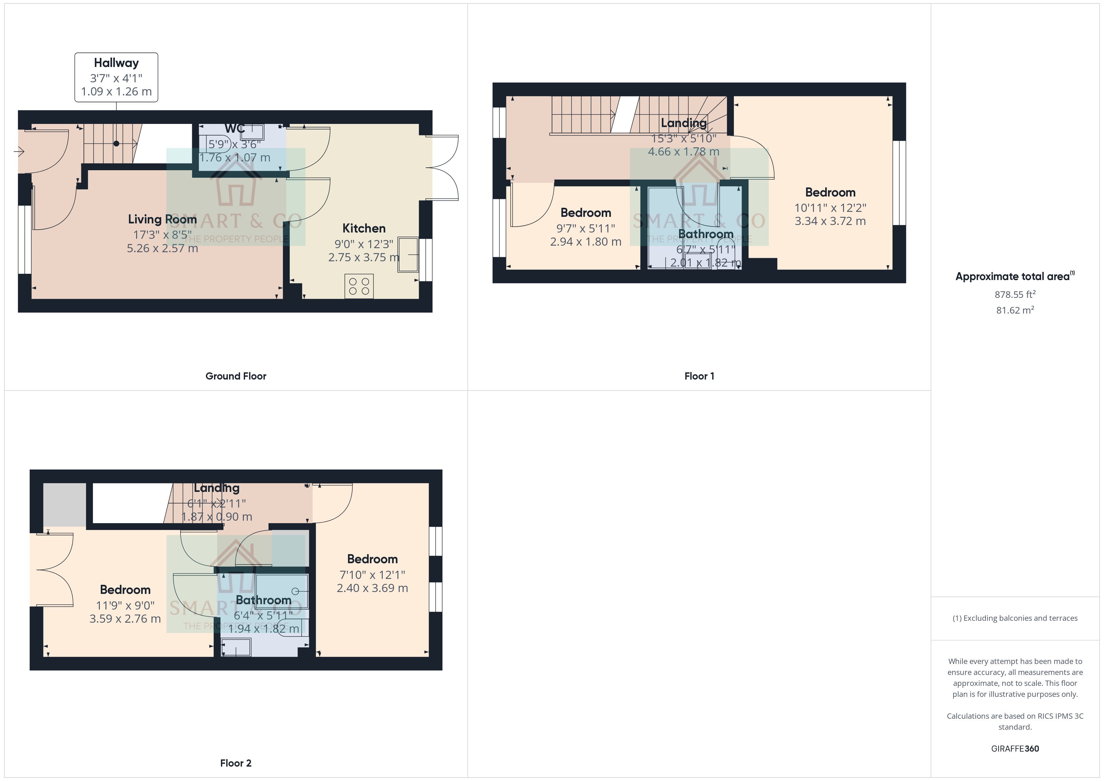 4 bed town house for sale in Brentleigh  Way, Hanley - Property floorplan