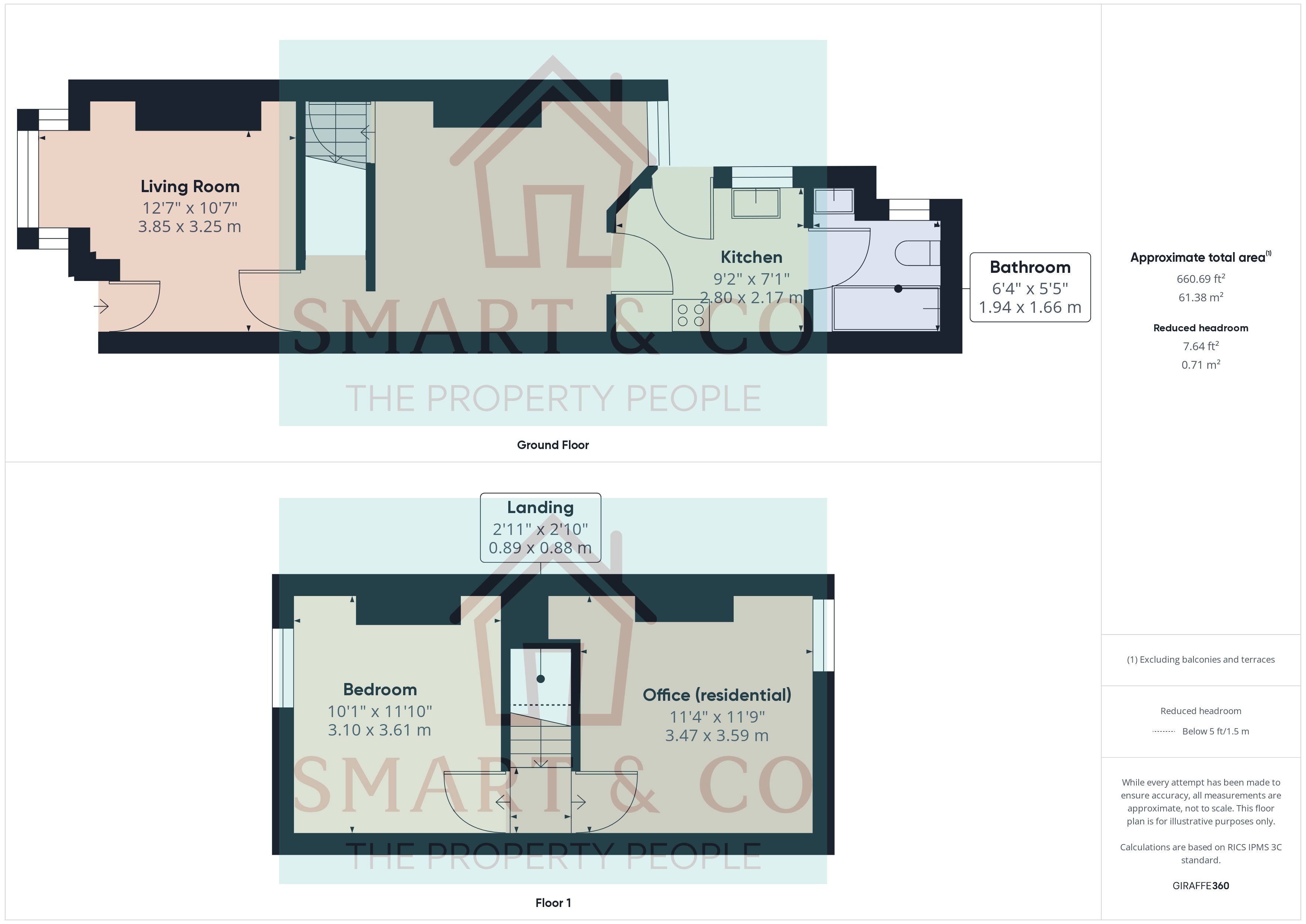 2 bed house for sale in Baskerville  Road, Northwood - Property floorplan