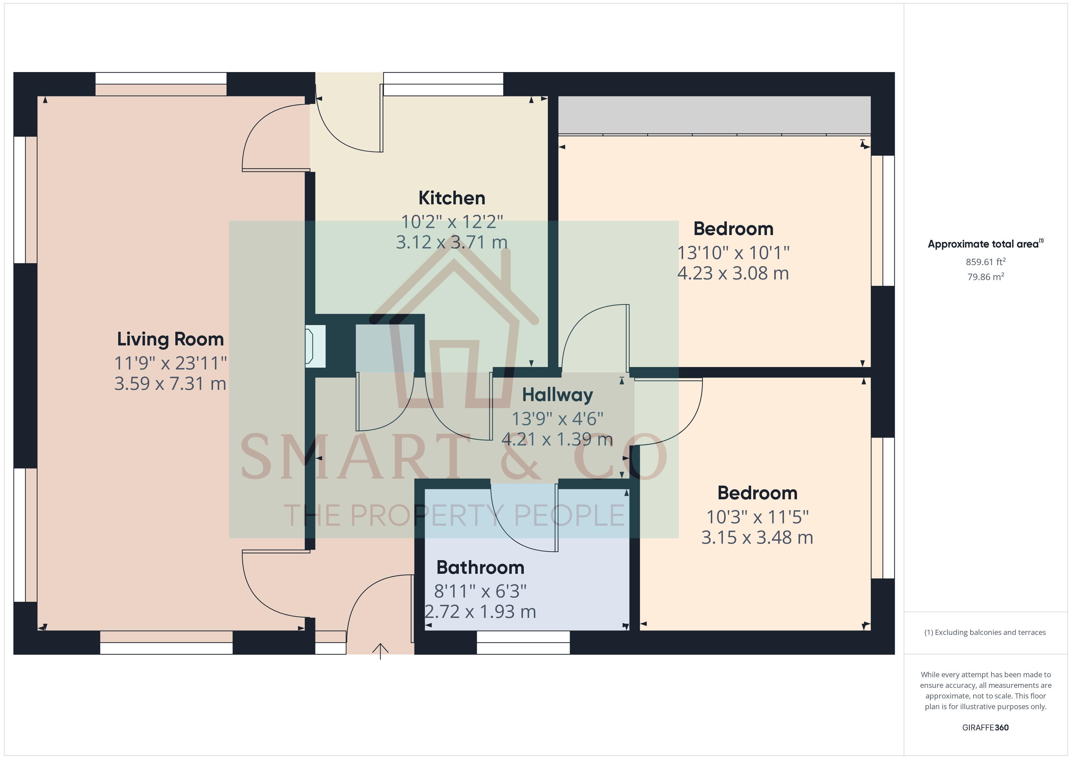 2 bed bungalow for sale in Sandra Close, Burslem - Property floorplan