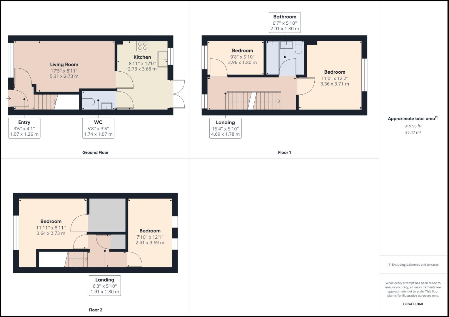 4 bed town house for sale in Brentleigh  Way, Hanley - Property floorplan