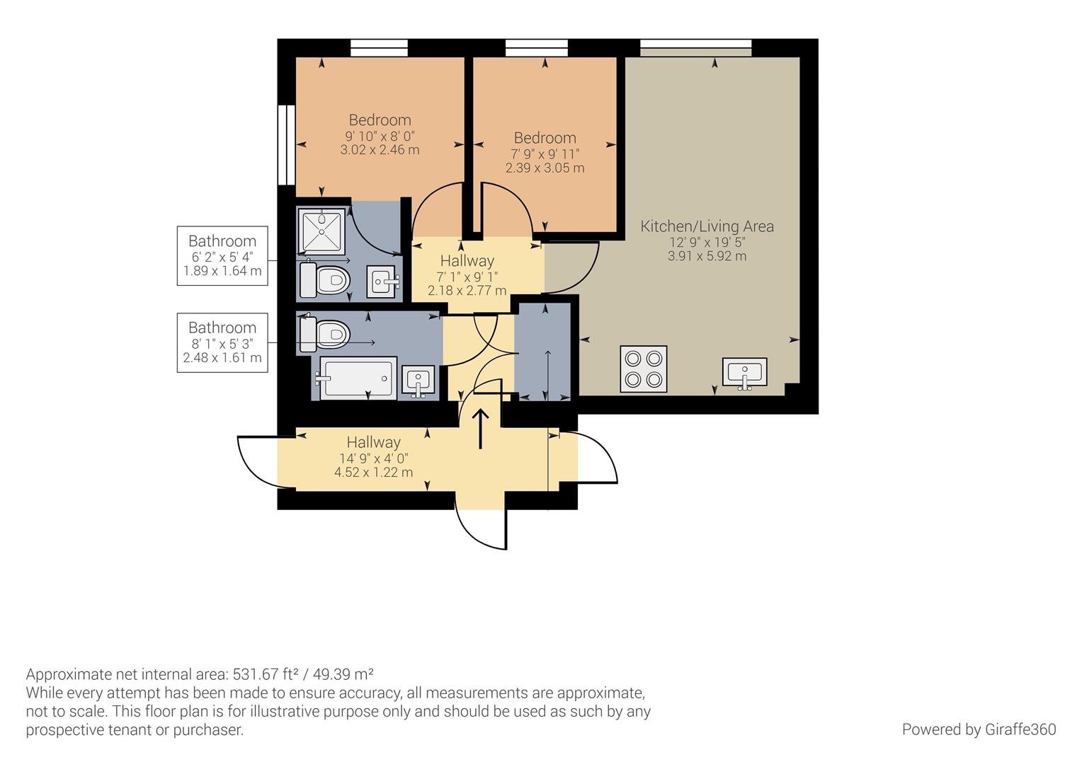 2 bed flat to rent in Hartley Court, Stoke-on-Trent  - Property Image 15