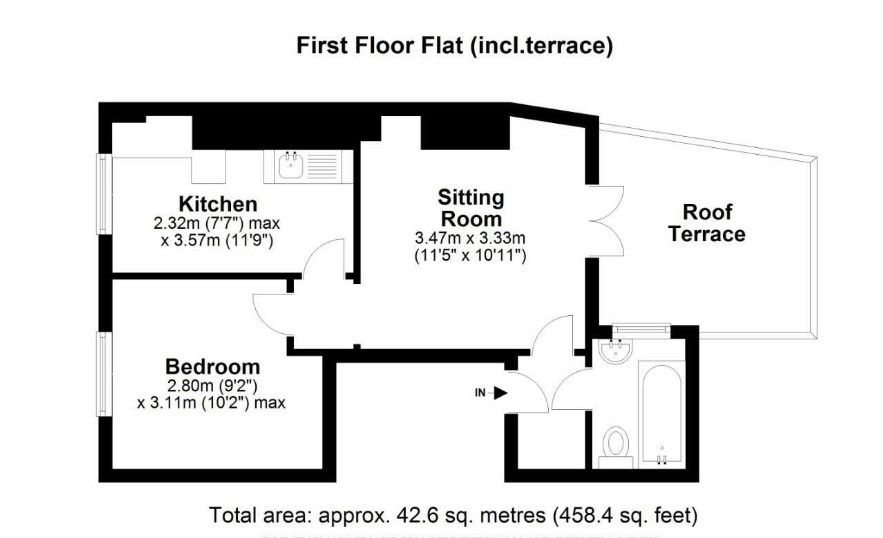 1 bed flat to rent in Wilton, Salisbury - Property floorplan