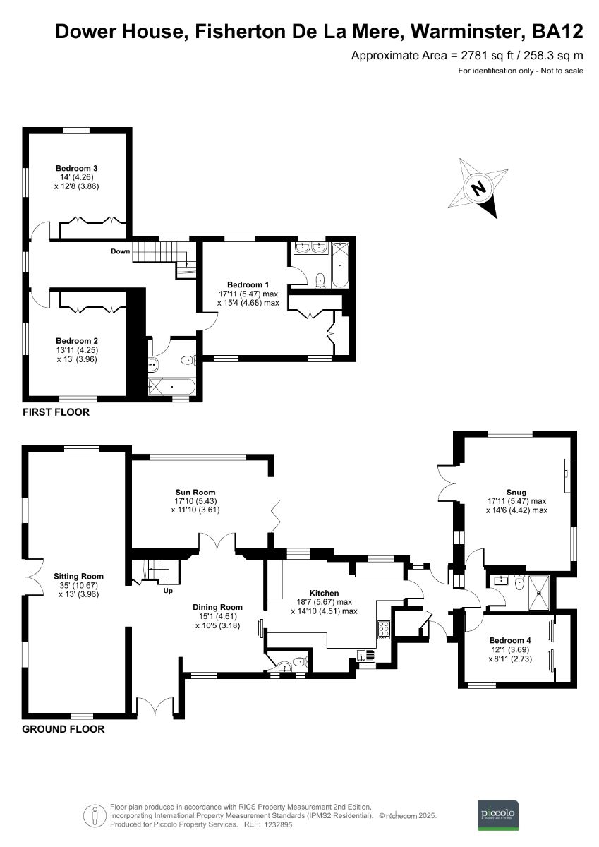 4 bed detached house to rent in Fisherton De La Mere, Warminster - Property floorplan