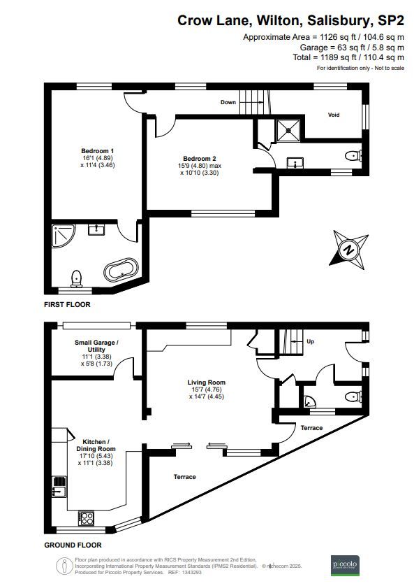 2 bed character property for sale in Crow Lane, Salisbury - Property floorplan