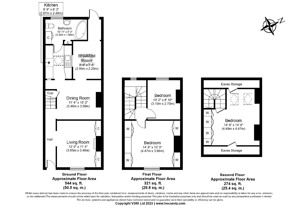 3 bed terraced house for sale in North Street, Salisbury - Property floorplan