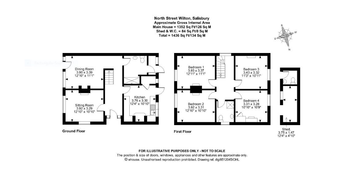 4 bed semi-detached house for sale in Wilton, Salisbury - Property floorplan