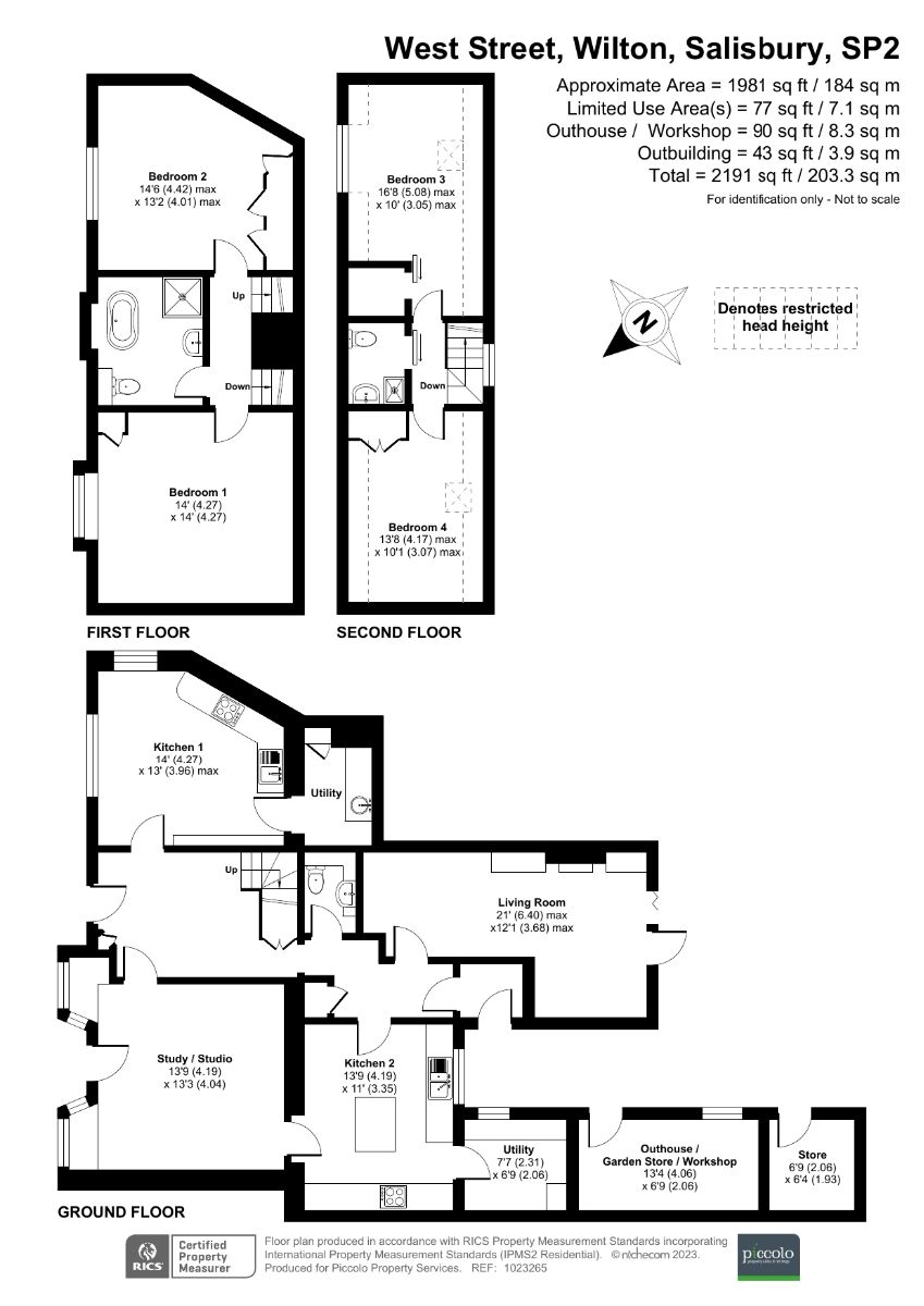4 bed character property for sale in Wilton, Salisbury - Property floorplan